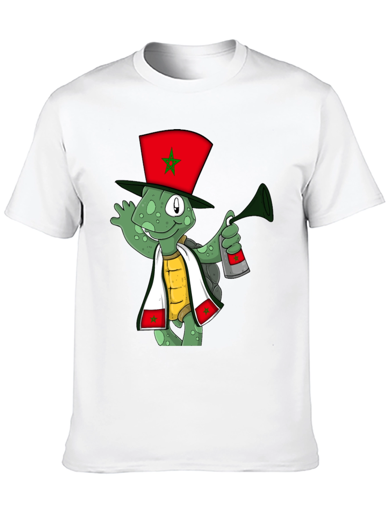 Cartoon Turtle Morocco Pride T-Shirt