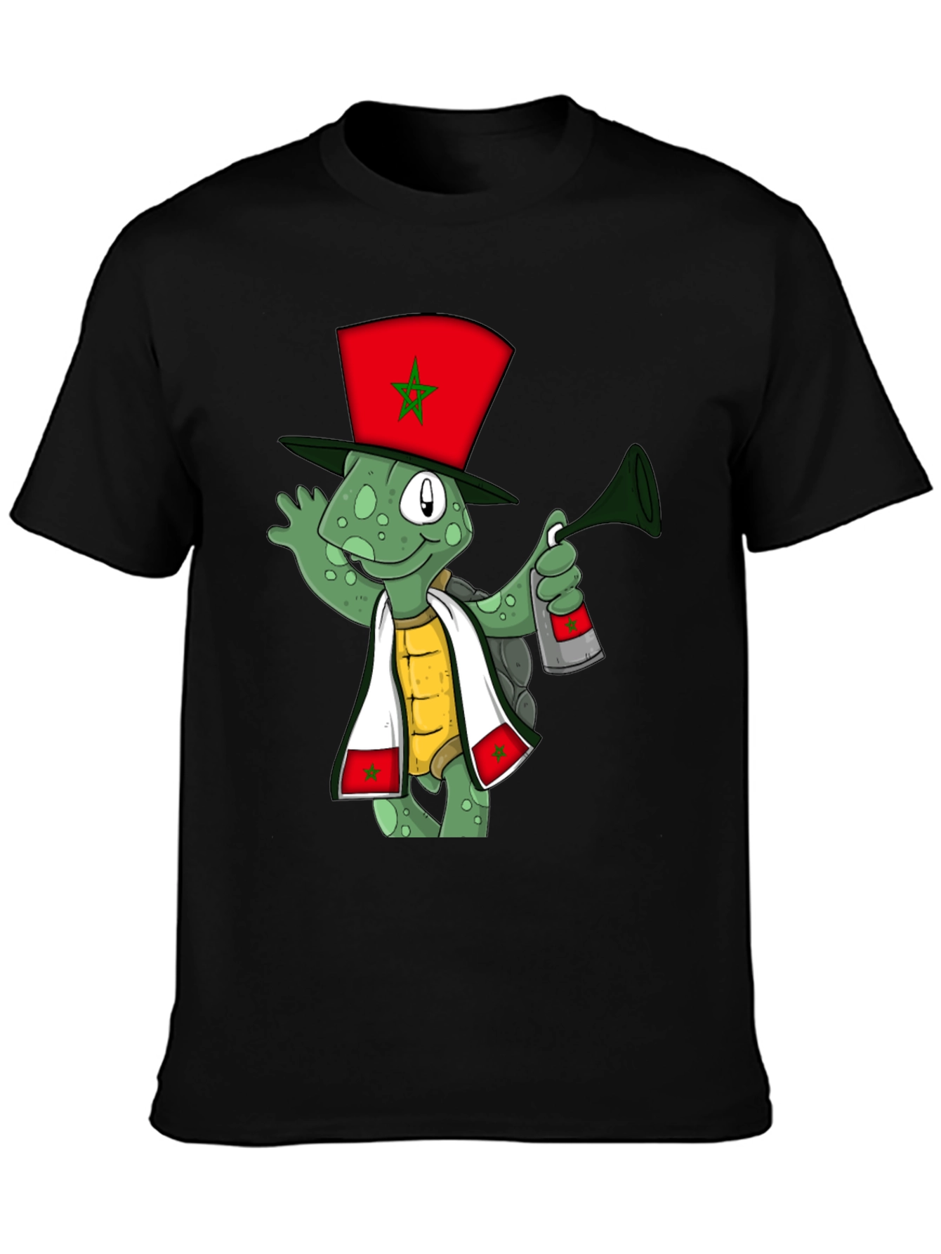 Cartoon Turtle Morocco Pride T-Shirt