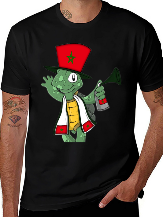 Cartoon Turtle Morocco Pride T-Shirt