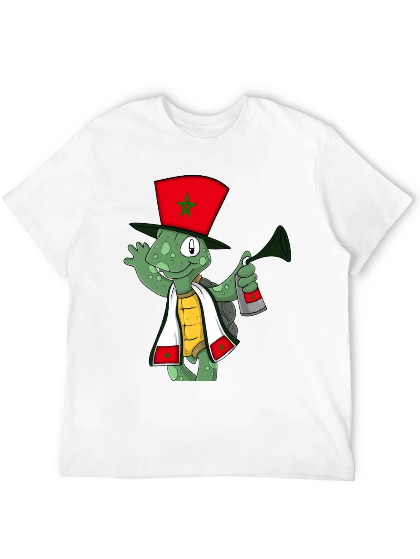 Cartoon Turtle Morocco Pride T-Shirt