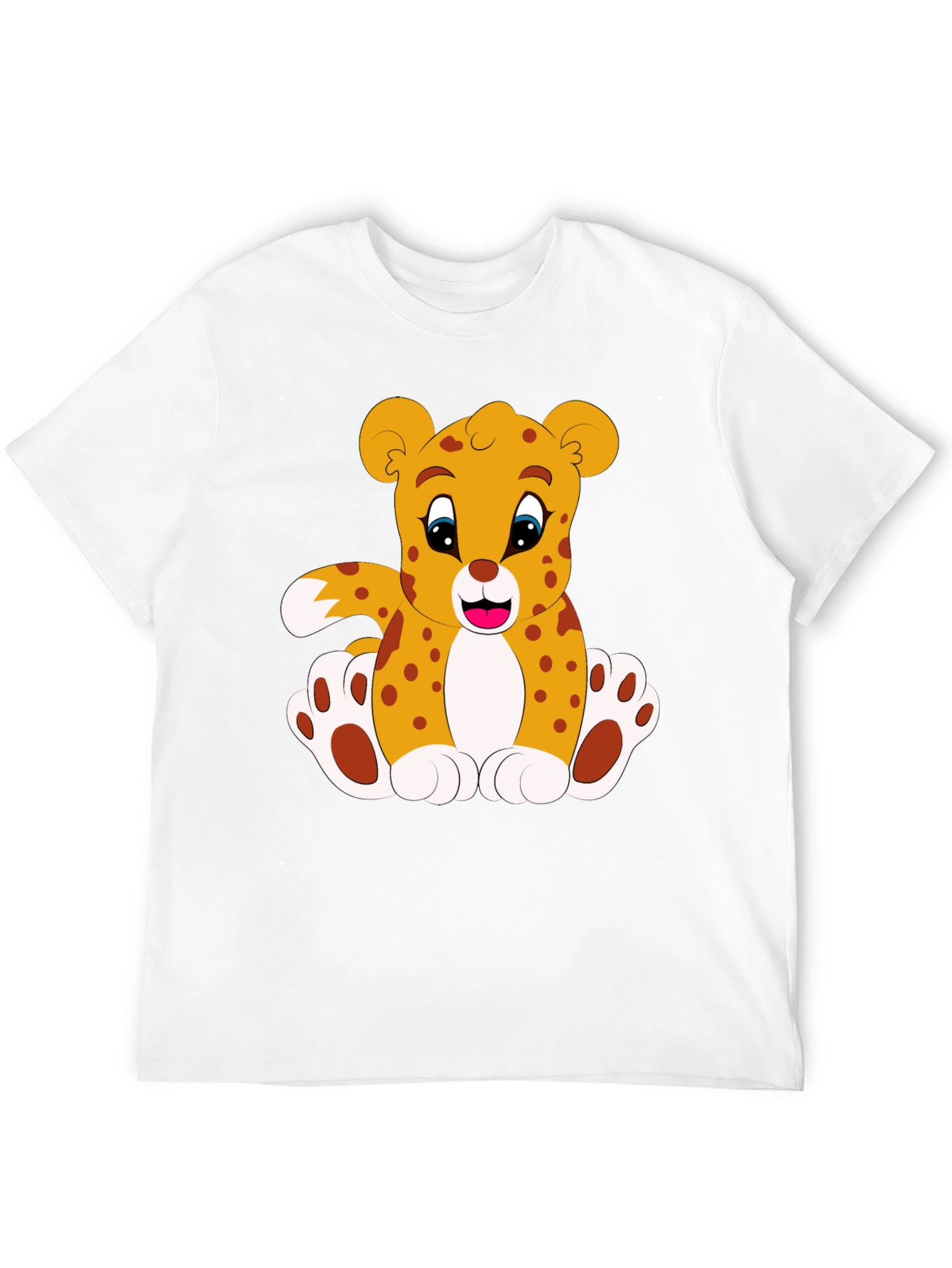 Cute Cartoon Leopard Graphic Tee