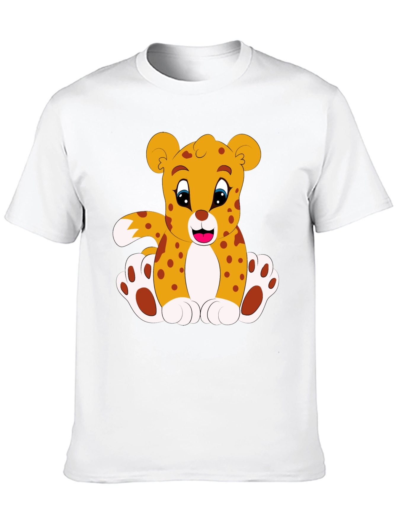 Cute Cartoon Leopard Graphic Tee