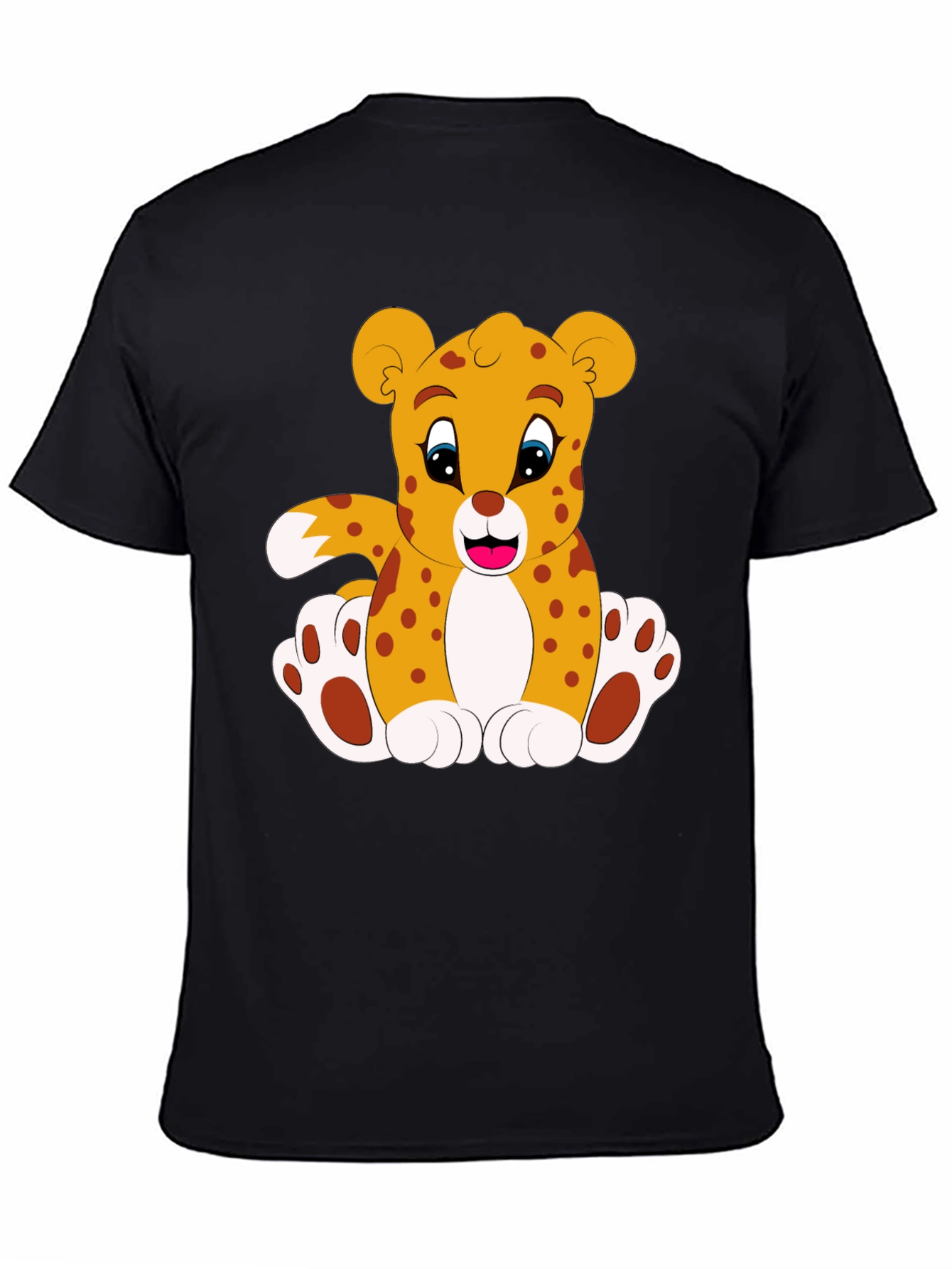 Cute Cartoon Leopard Graphic Tee
