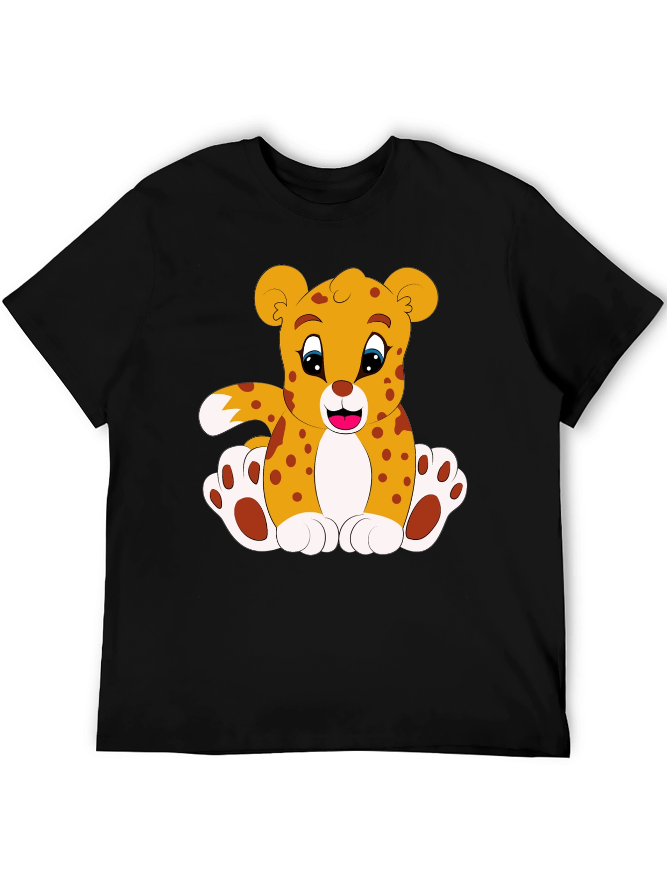 Cute Cartoon Leopard Graphic Tee