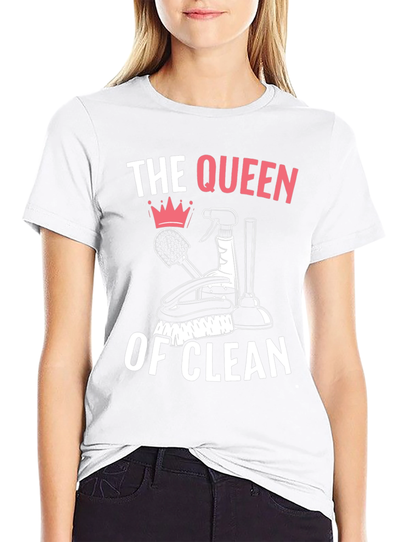 Queen of Clean T-Shirt - Novelty Cleaning Gift