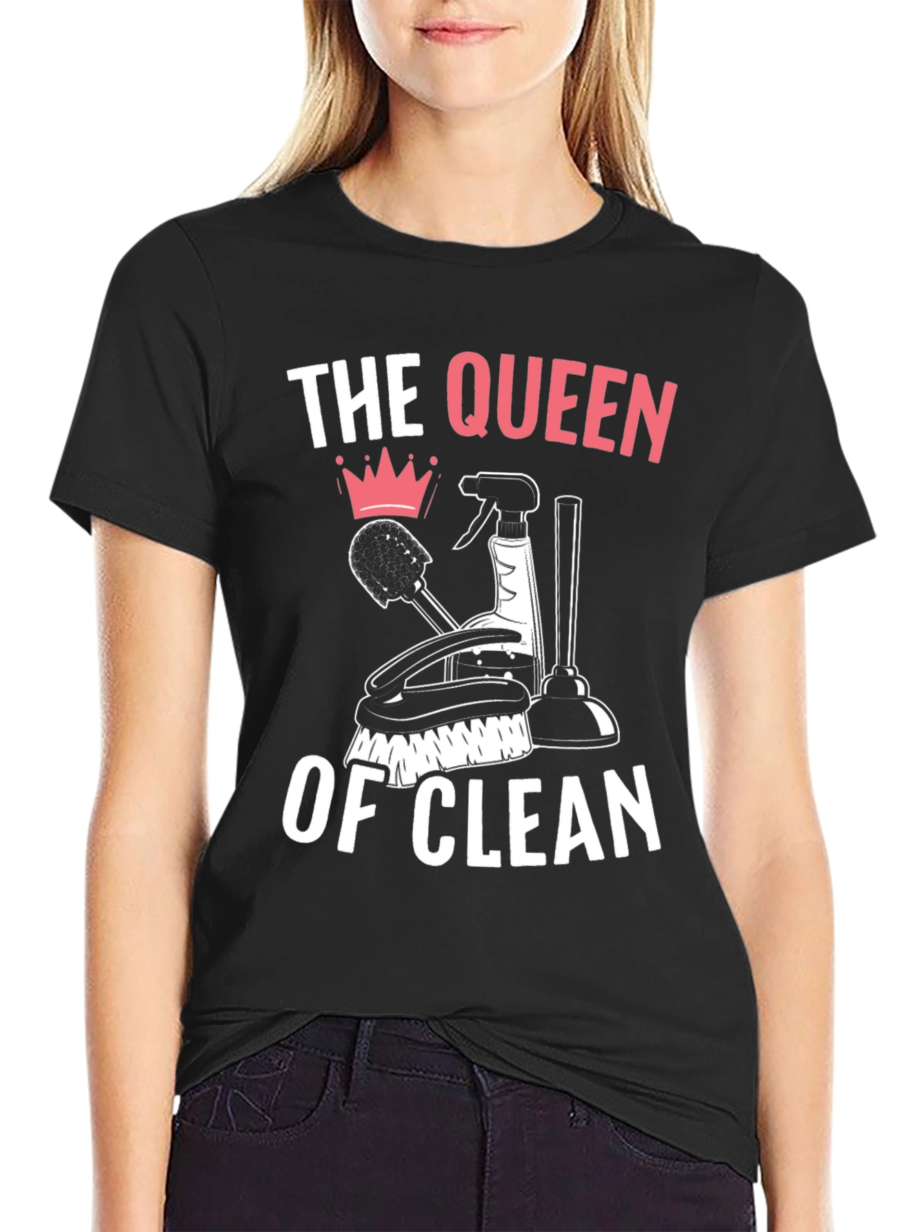 Queen of Clean T-Shirt - Novelty Cleaning Gift