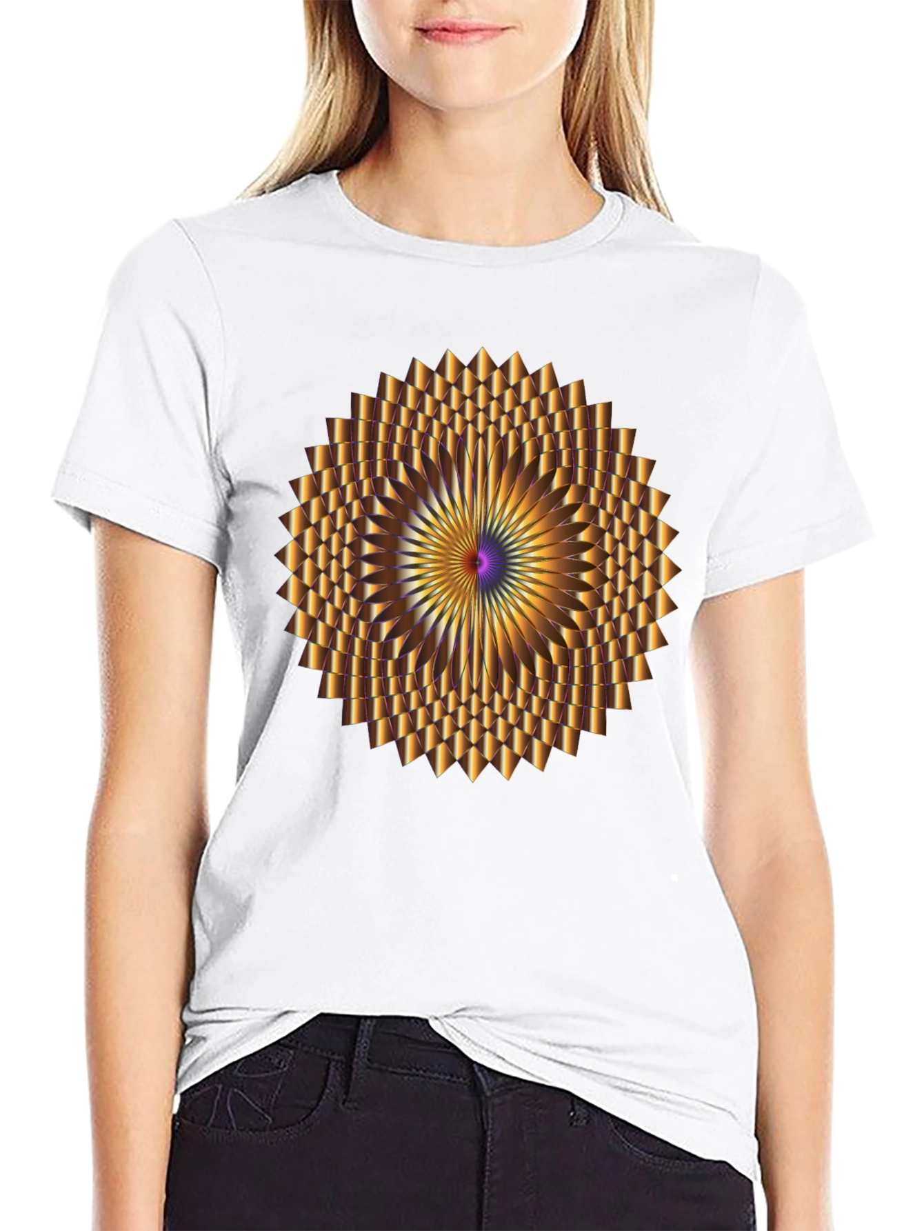 Optical Illusion Black Tee