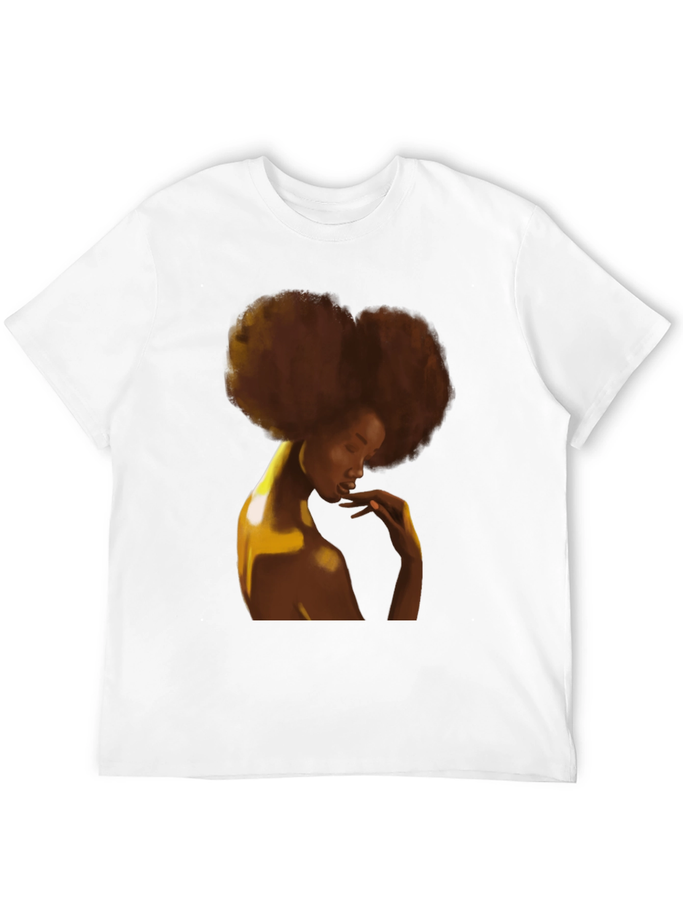 Afro Woman Graphic Black T-Shirt