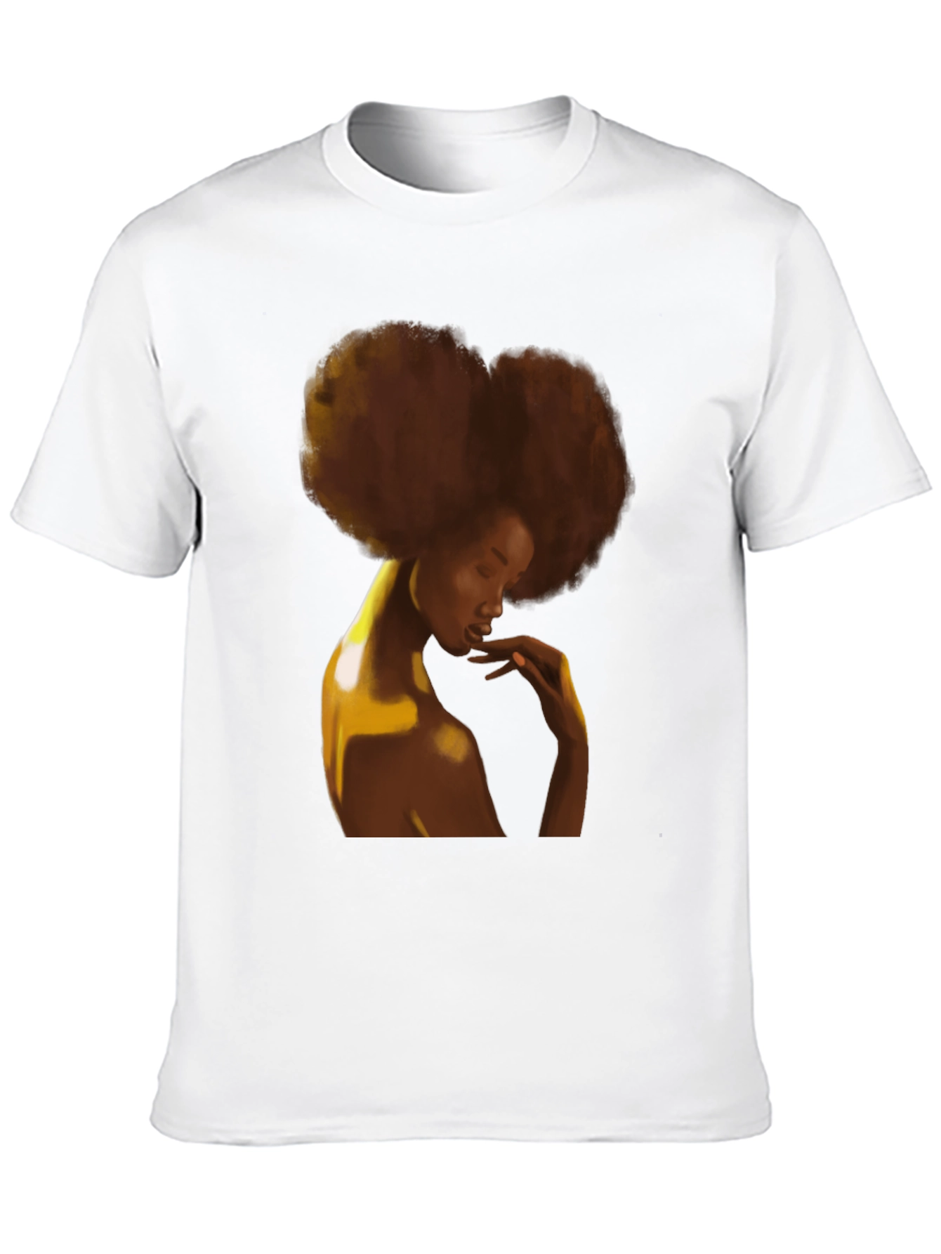 Afro Woman Graphic Black T-Shirt