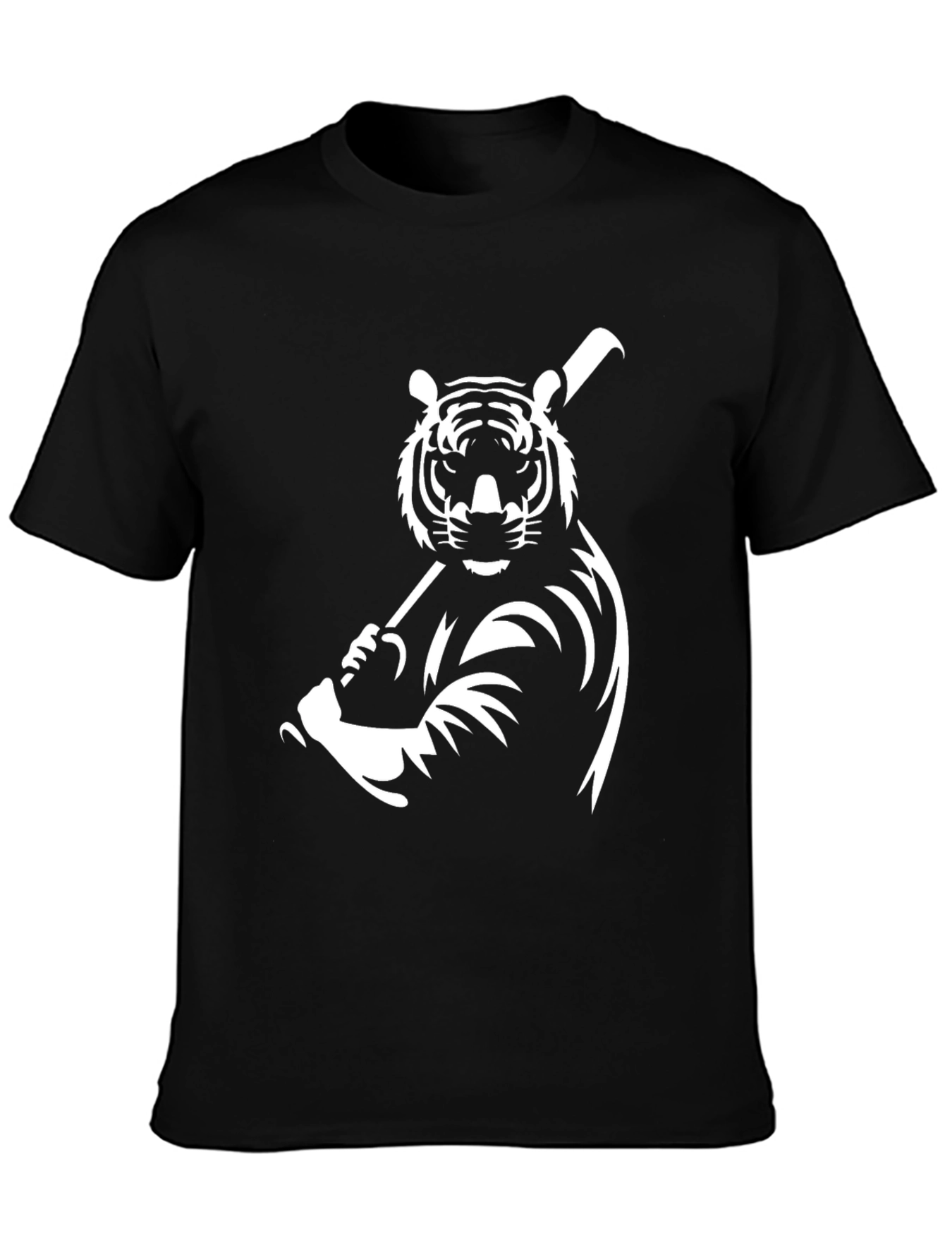 Tiger Graphic Tee - Baseball Bat Design