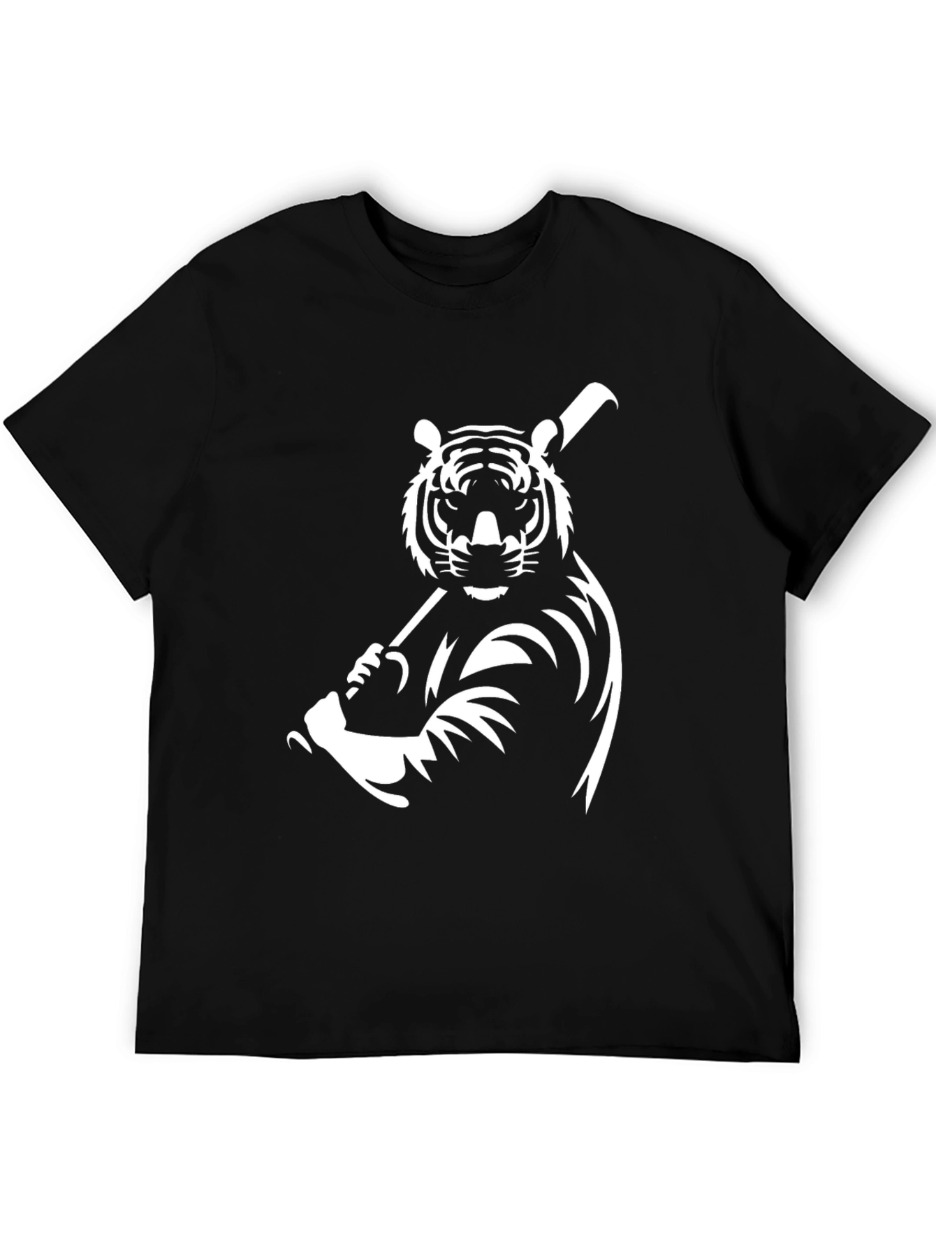 Tiger Graphic Tee - Baseball Bat Design