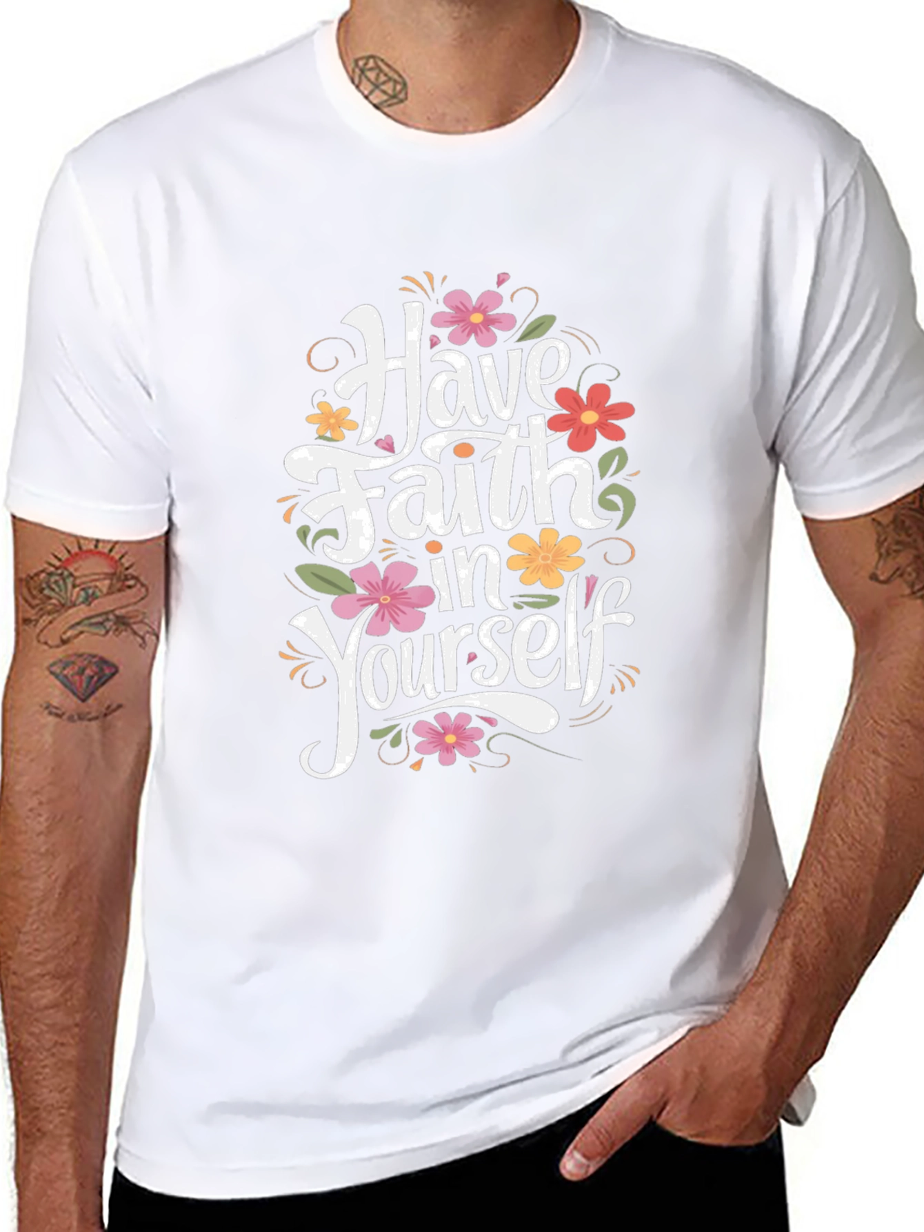 Faith in Yourself Graphic Tee - Black