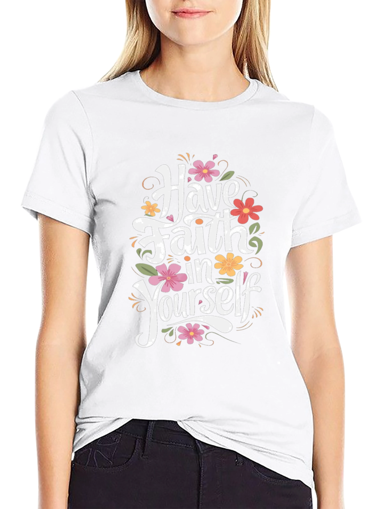 Faith in Yourself Graphic Tee - Black