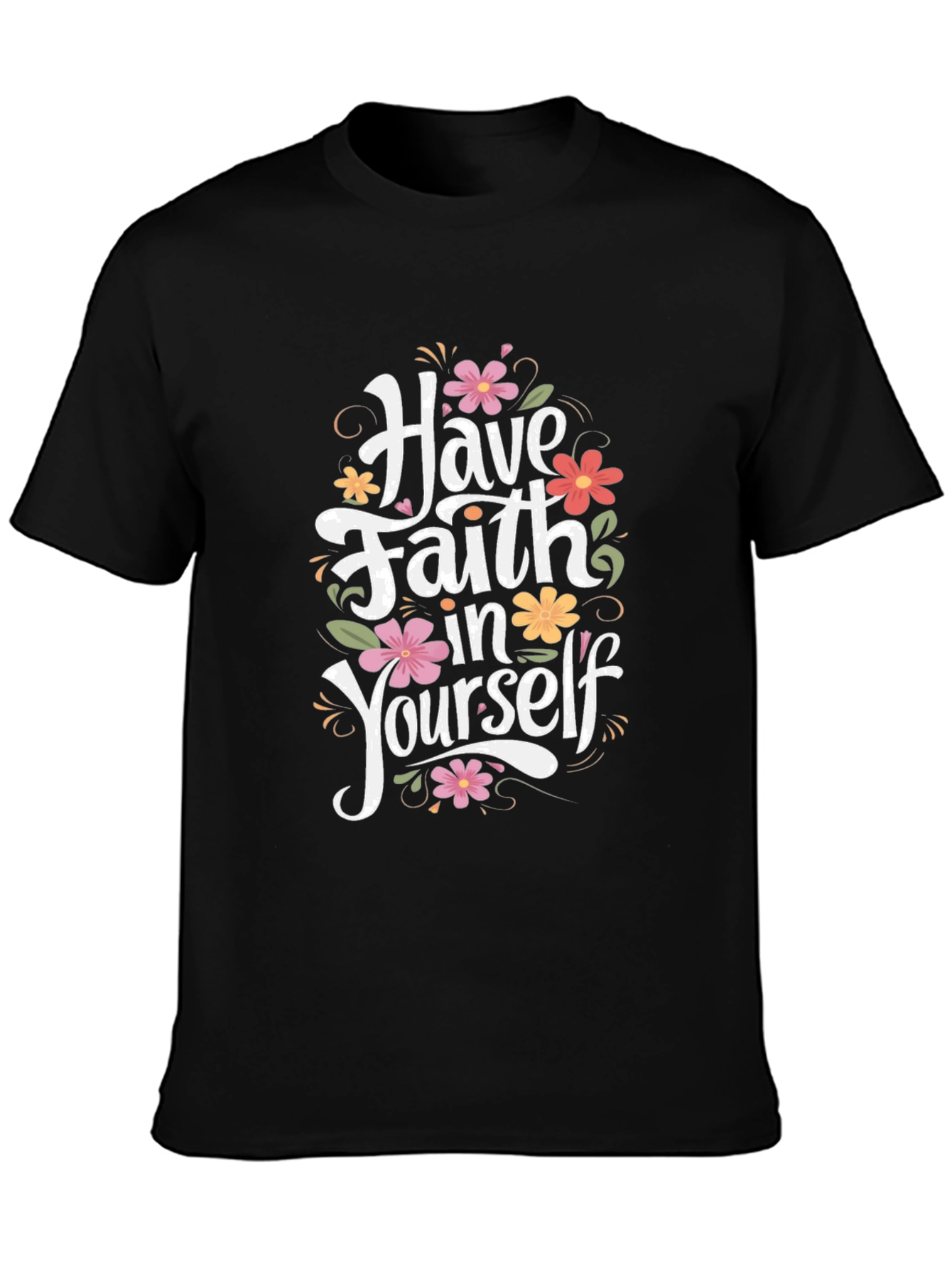 Faith in Yourself Graphic Tee - Black