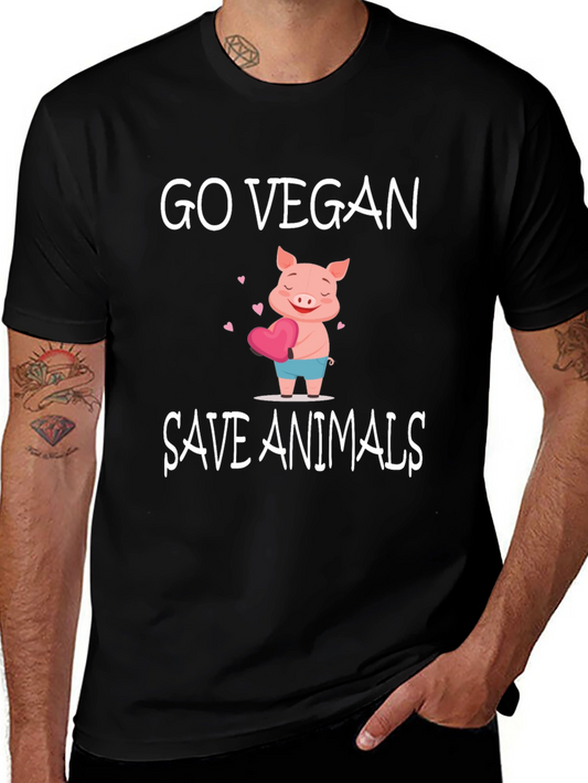 Go Vegan Save Animals Graphic Tee