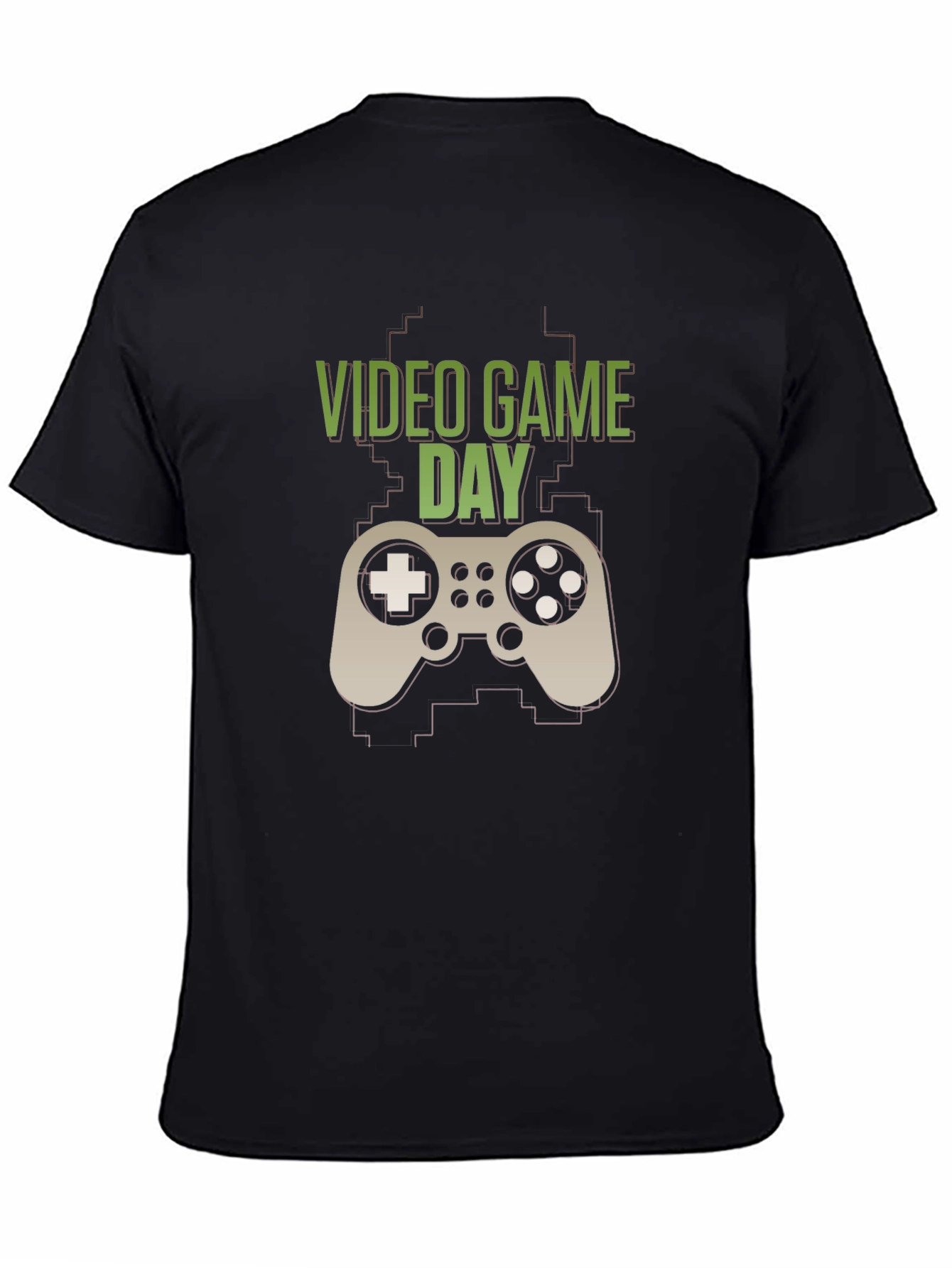 Video Game Day Black Graphic T-Shirt