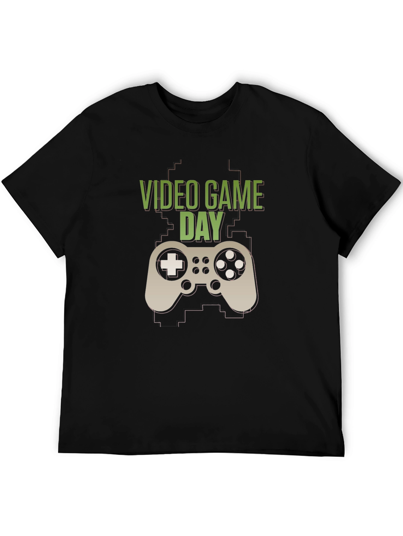 Video Game Day Black Graphic T-Shirt