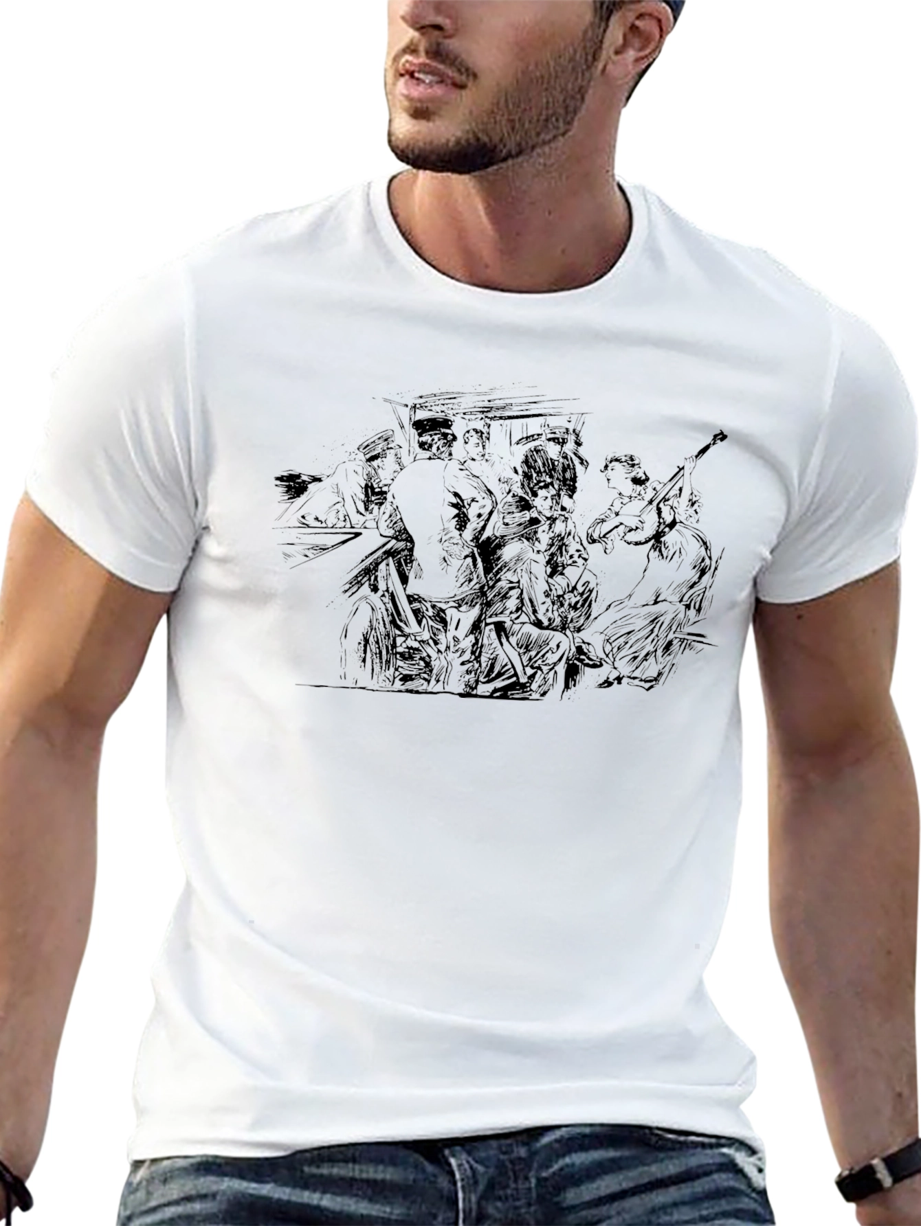 Sketch Band Black T-Shirt