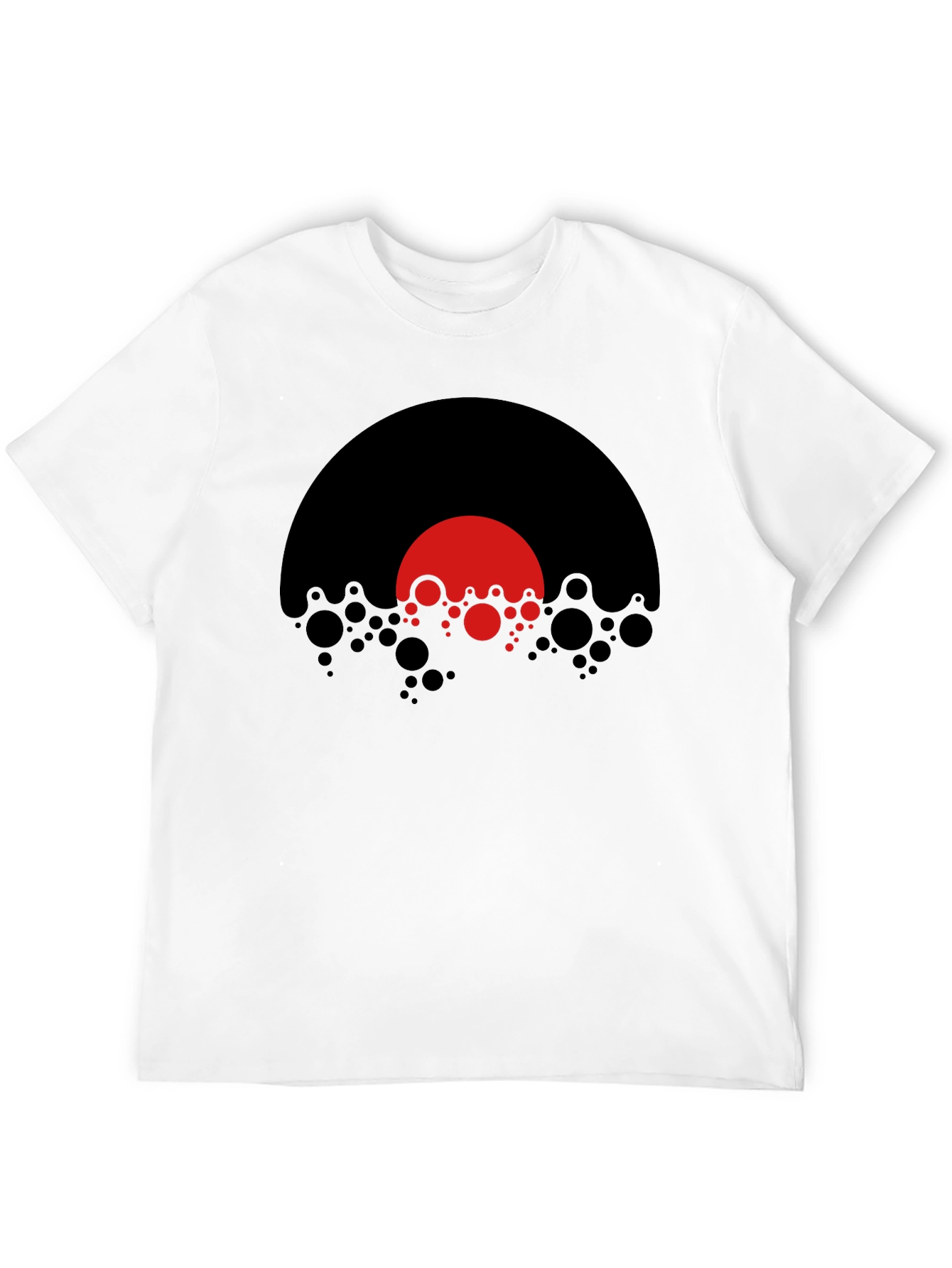 Modern Graphic T-Shirt - Abstract Red Black Design