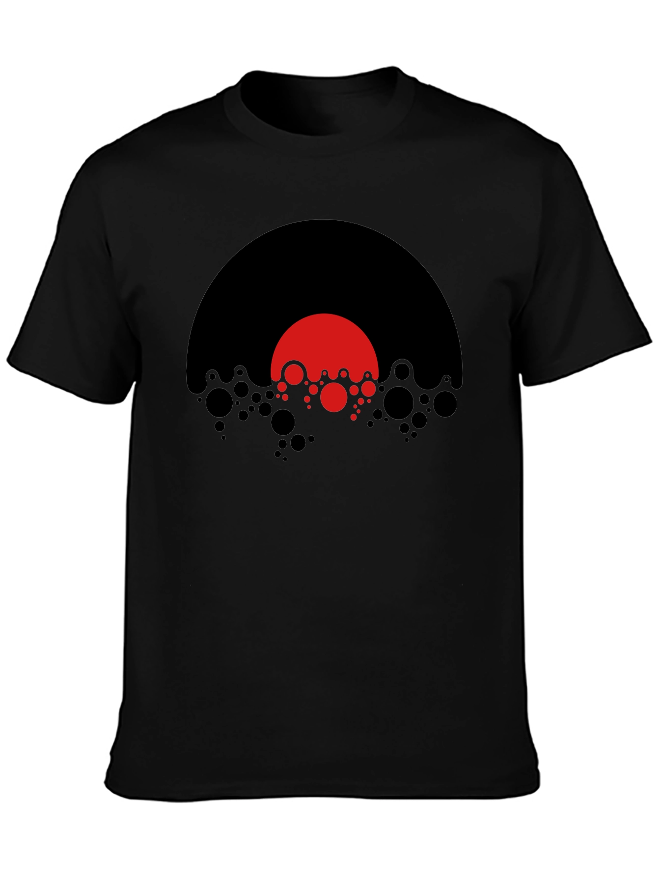 Modern Graphic T-Shirt - Abstract Red Black Design