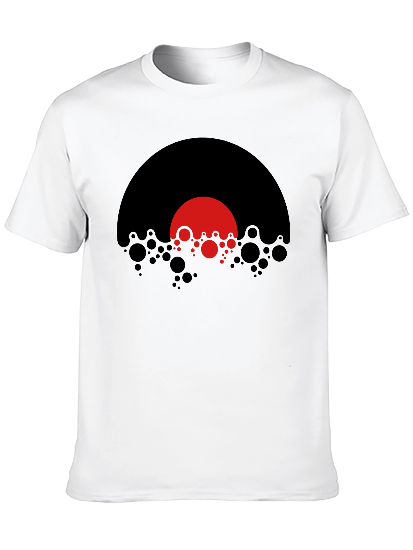 Modern Graphic T-Shirt - Abstract Red Black Design