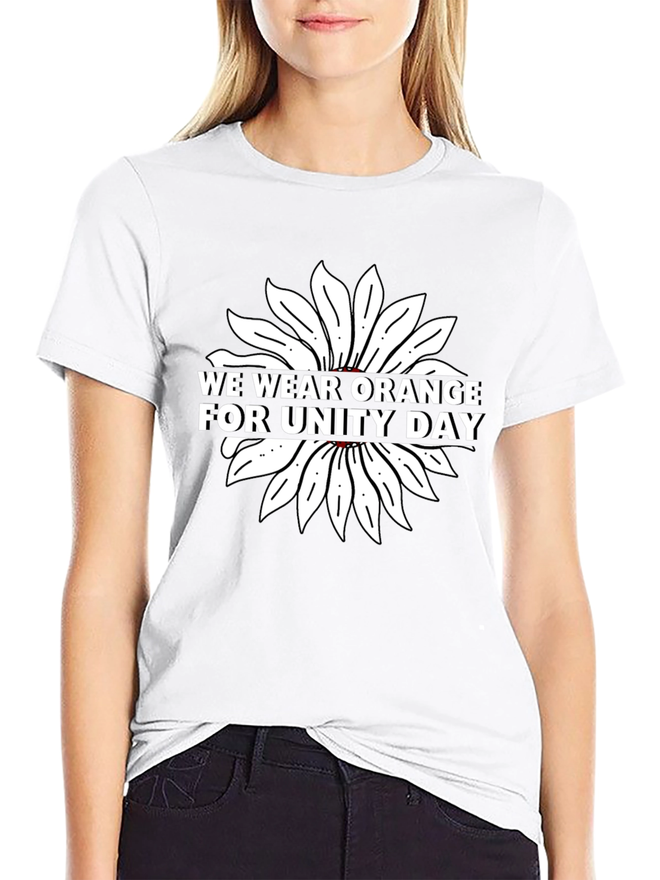 Unity Day T-Shirt - Wear Orange Sunflower Design