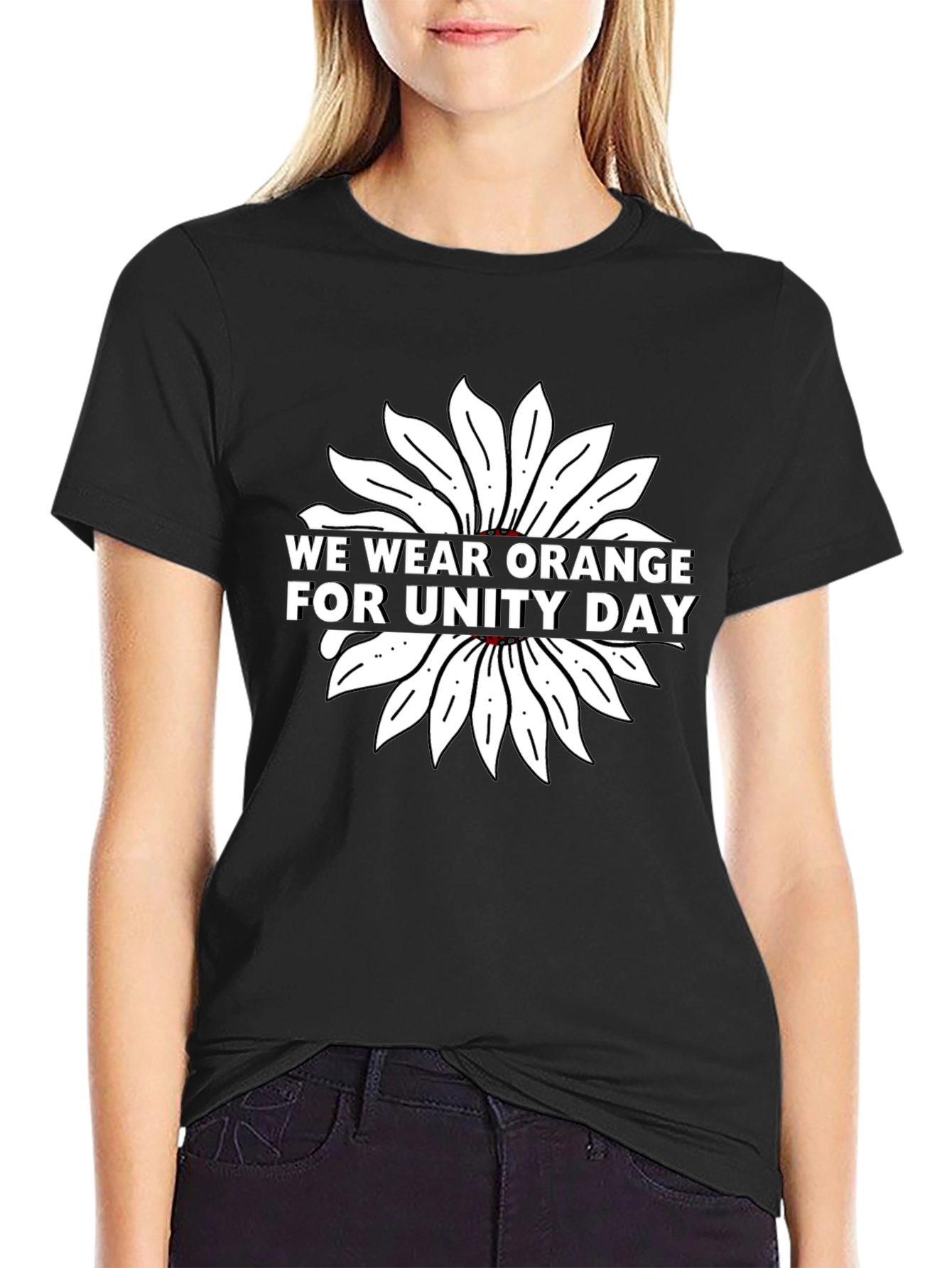 Unity Day T-Shirt - Wear Orange Sunflower Design