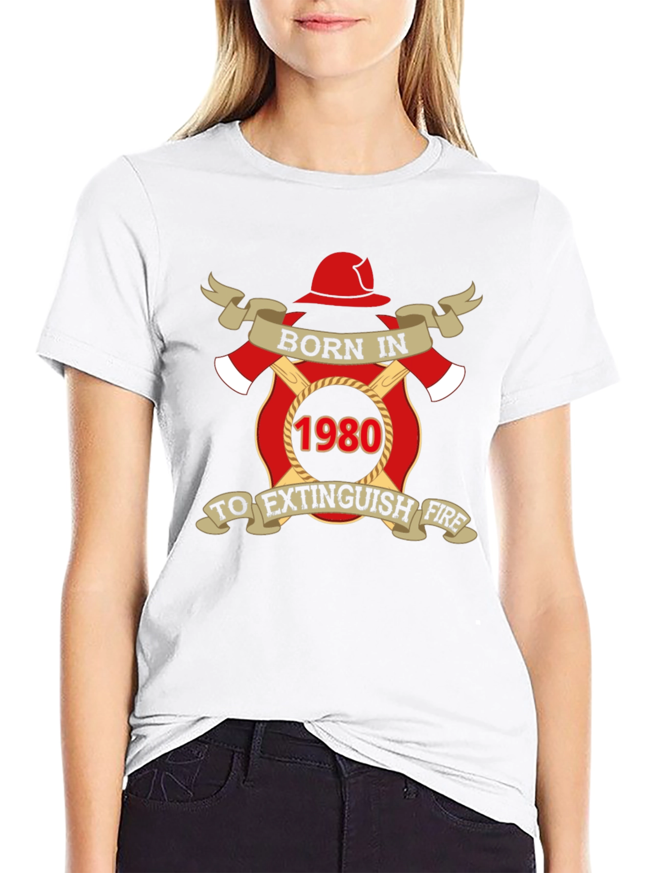 Born in 1980 Firefighter T-Shirt