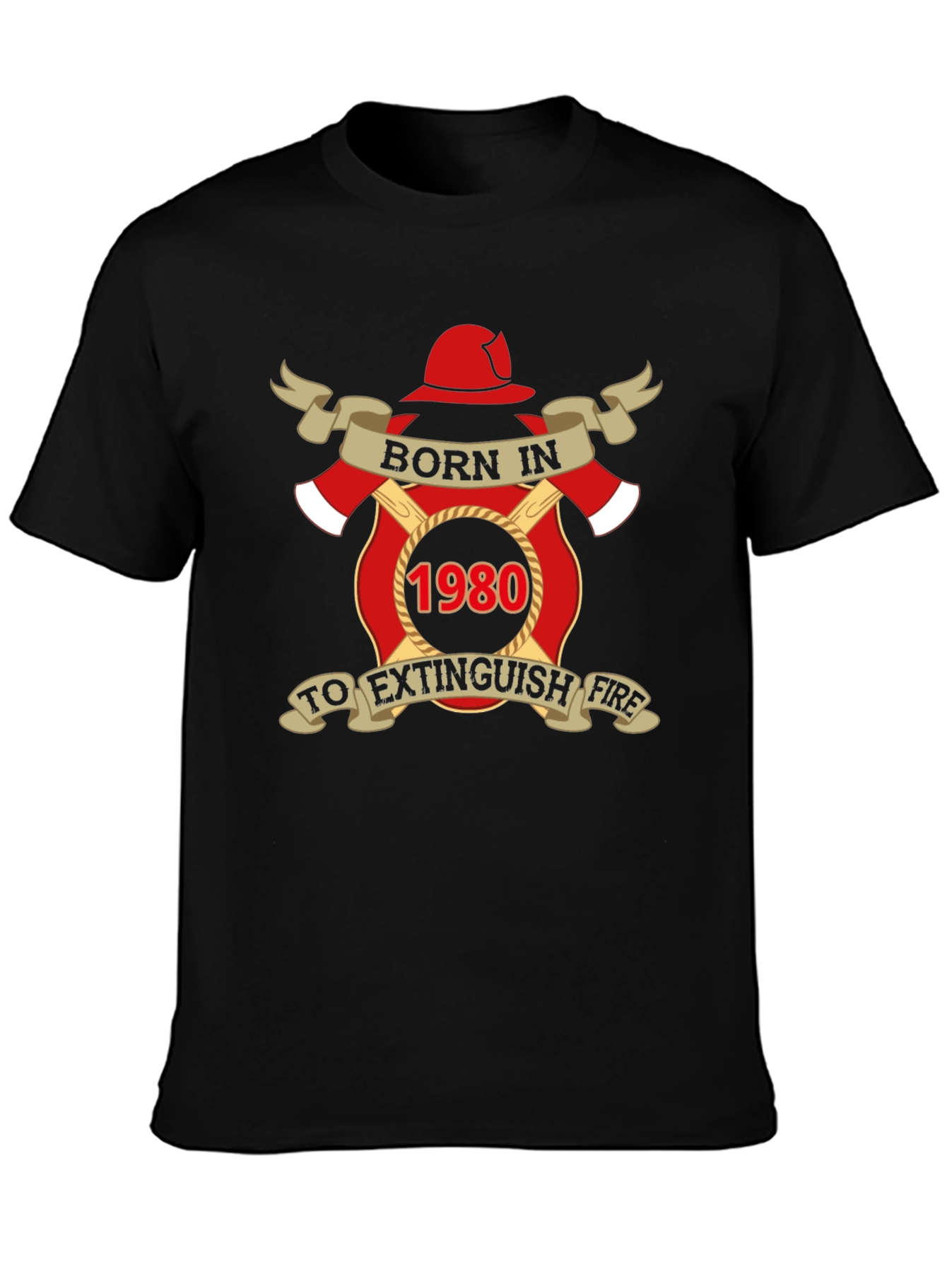 Born in 1980 Firefighter T-Shirt