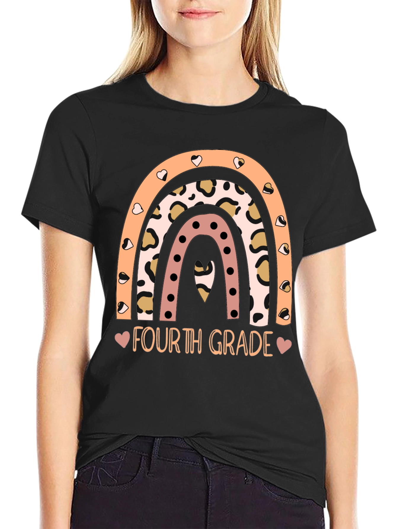 Fourth Grade Rainbow Graphic Tee