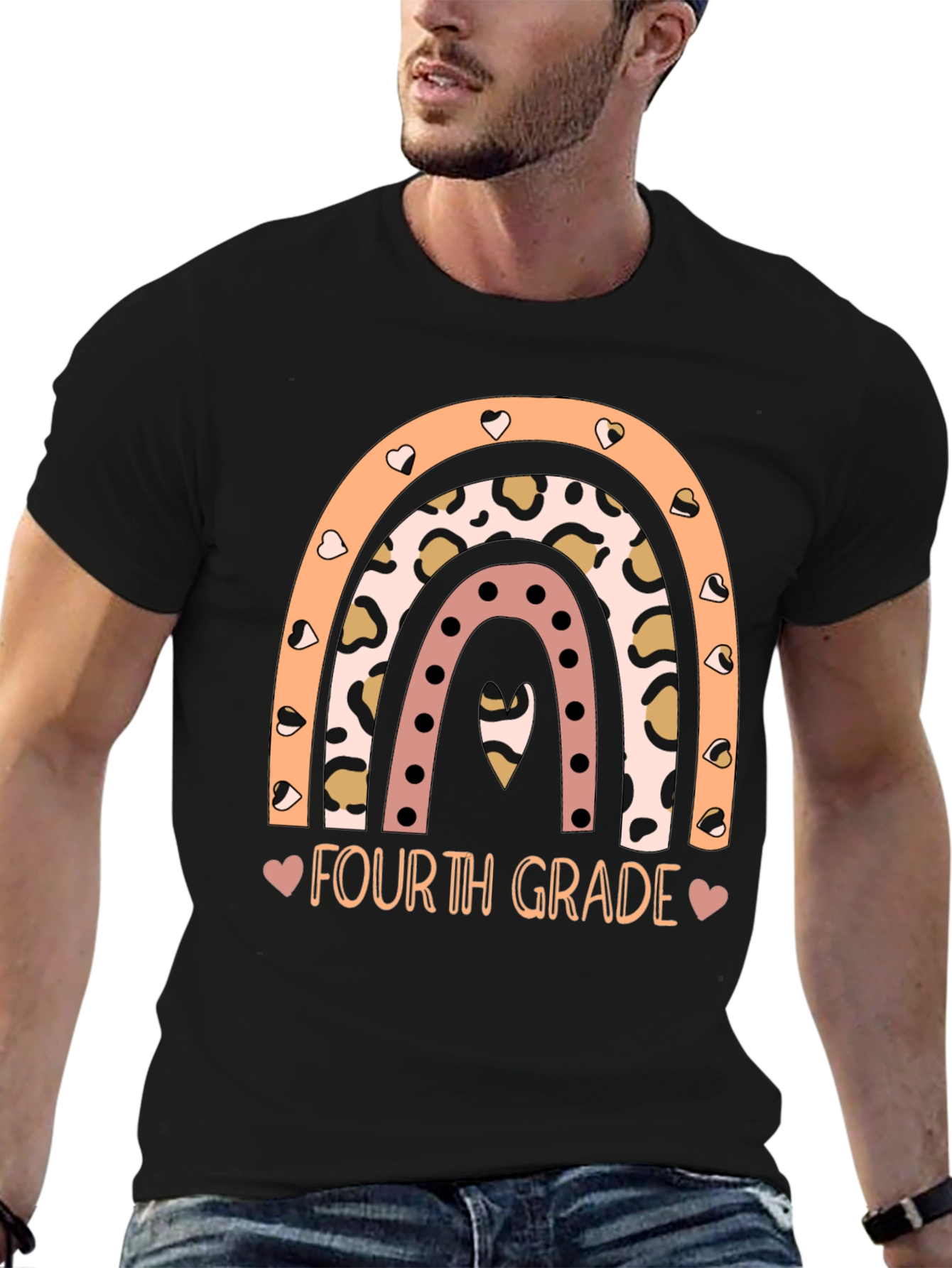 Fourth Grade Rainbow Graphic Tee