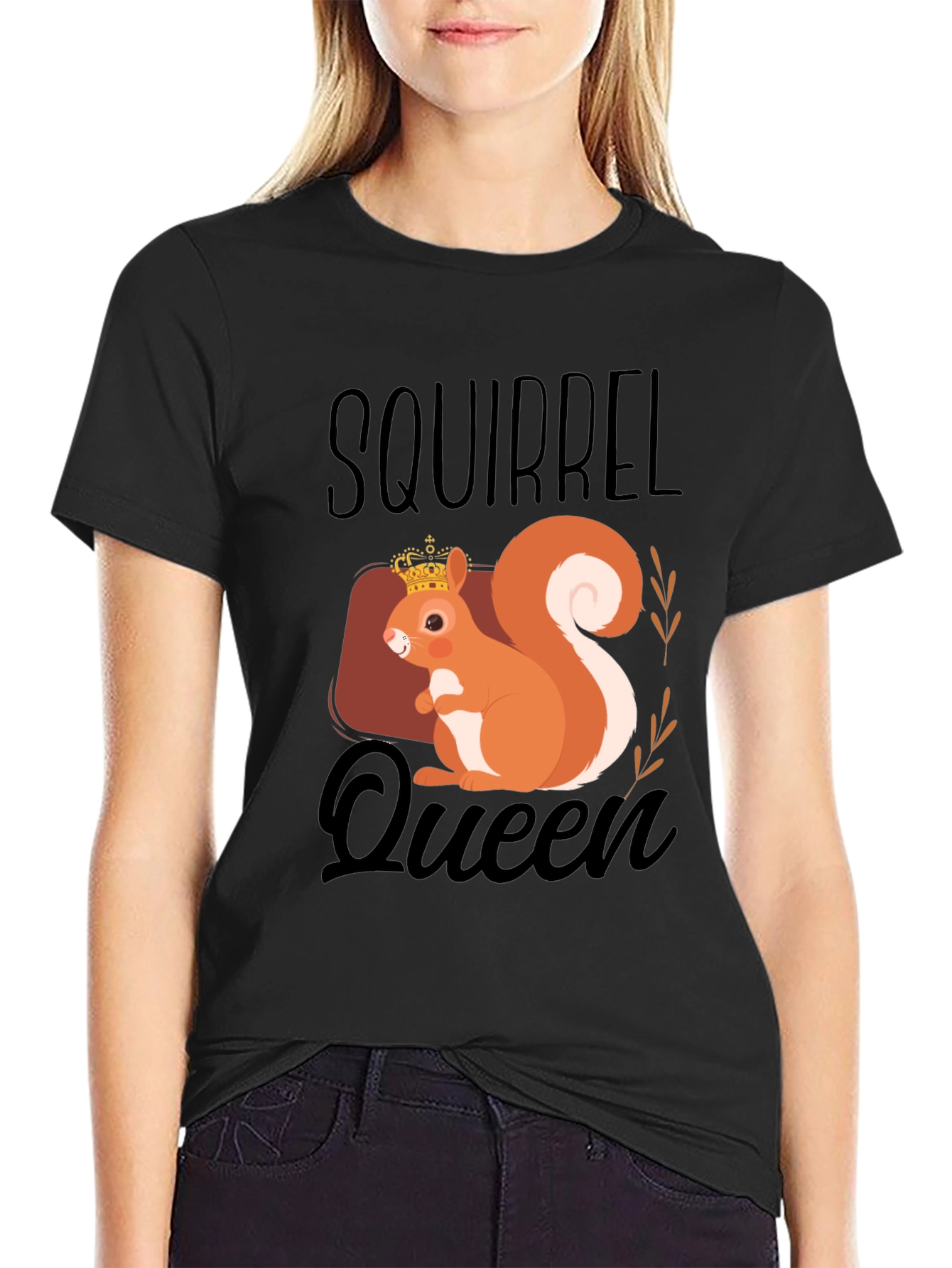Squirrel Queen T-Shirt - Cute Animal Graphic Tee