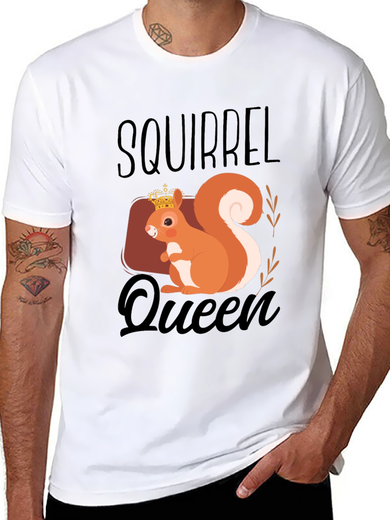 Squirrel Queen T-Shirt - Cute Animal Graphic Tee
