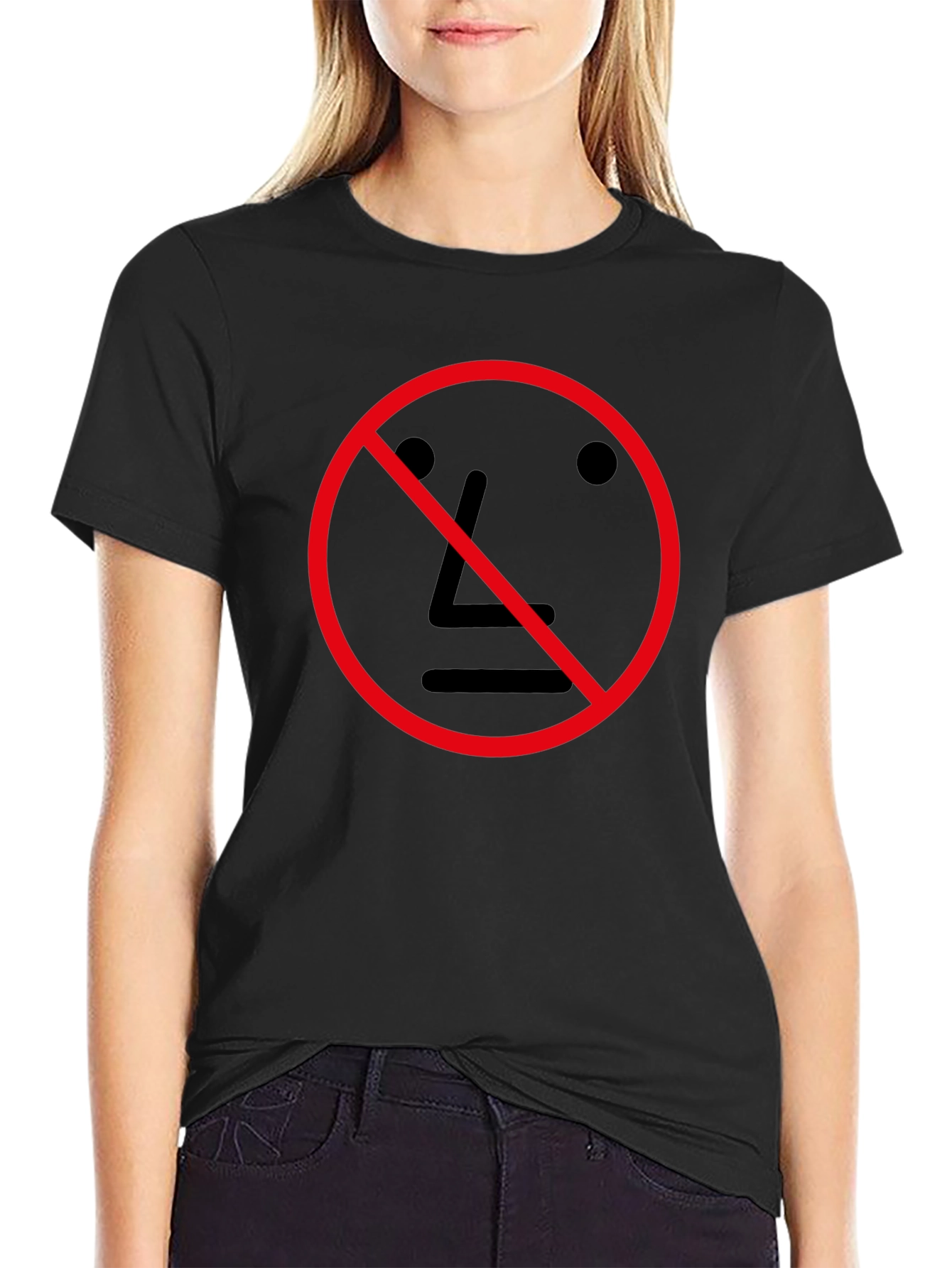Anti NPC Meme T-Shirt - Black Crew Neck