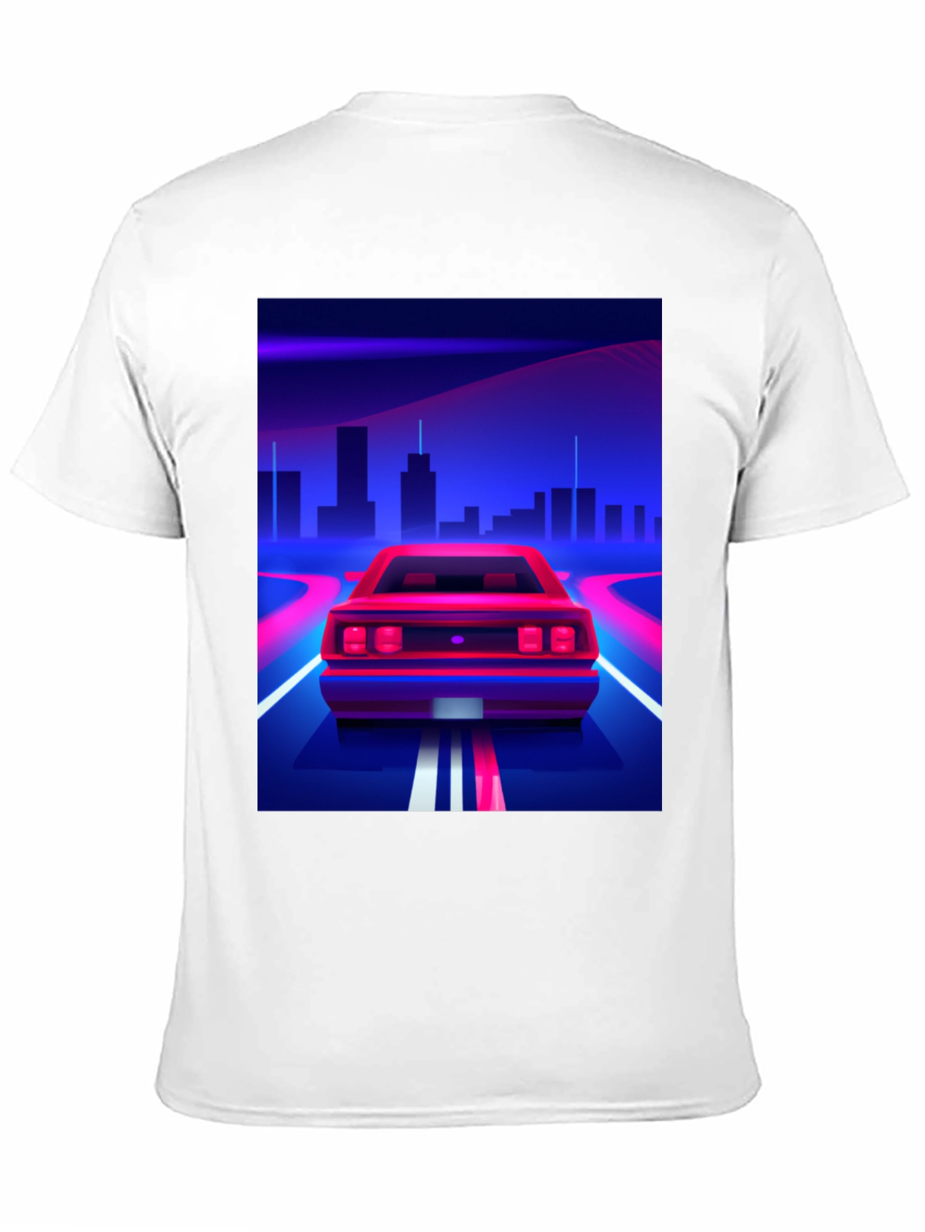 Retro Wave Car Graphic Tee - Black