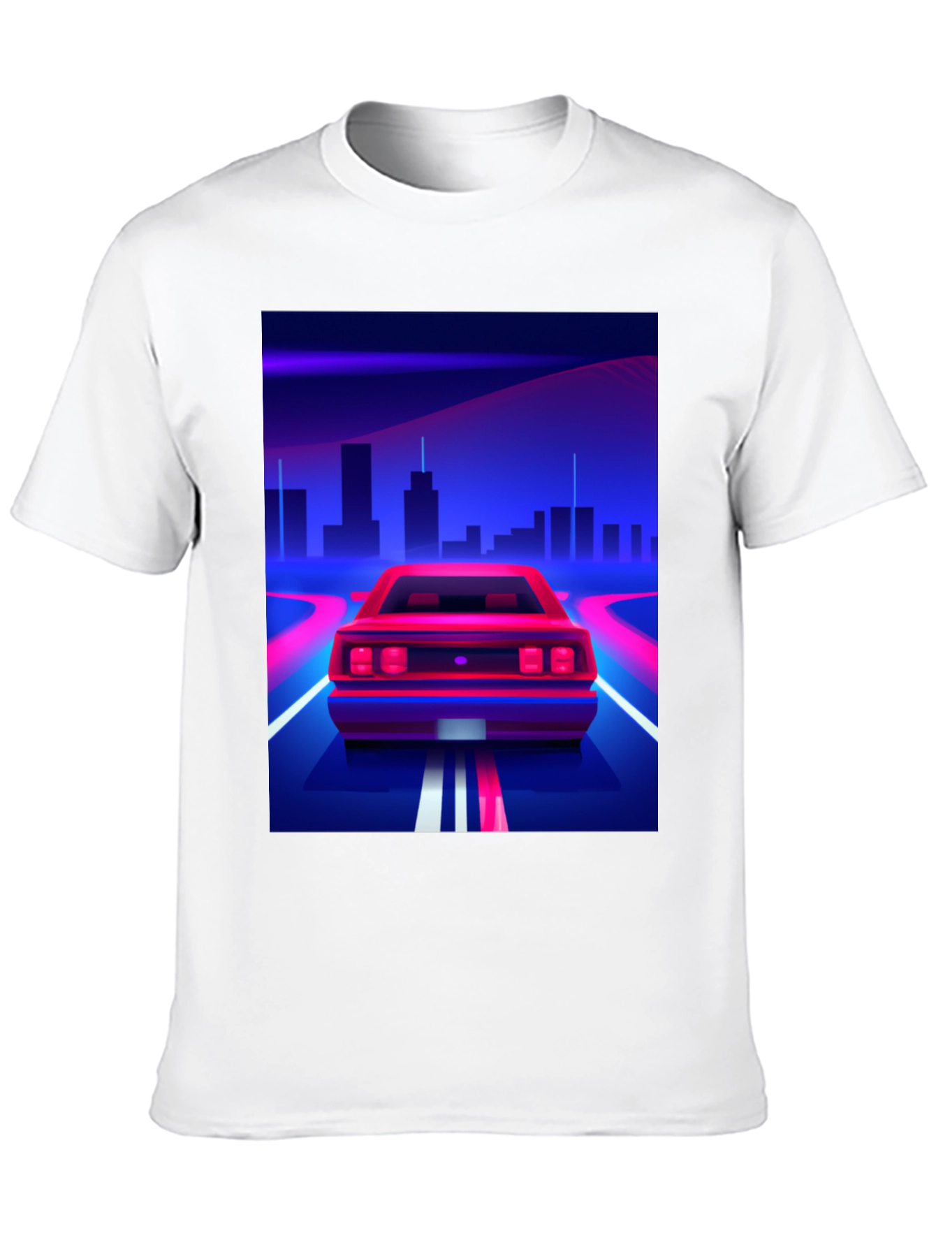 Retro Wave Car Graphic Tee - Black