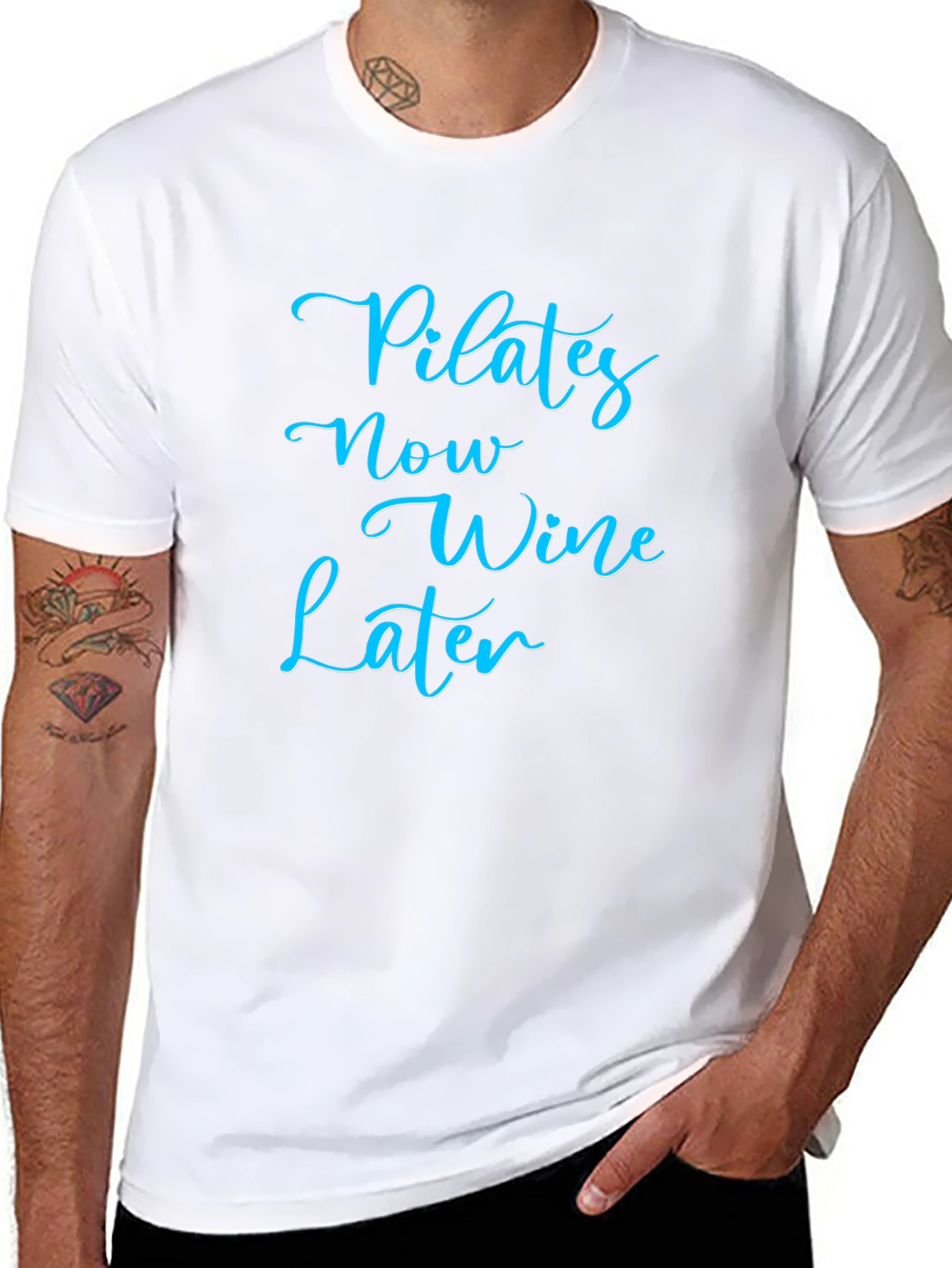 Pilates Now Wine Later Graphic T-Shirt
