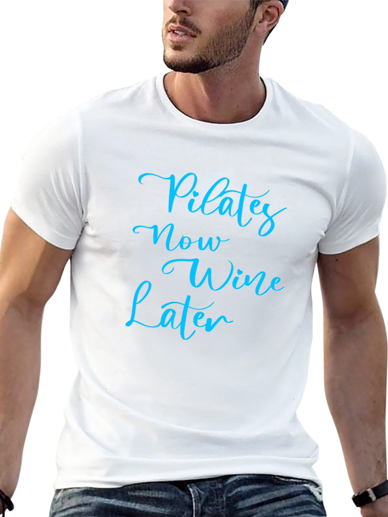 Pilates Now Wine Later Graphic T-Shirt