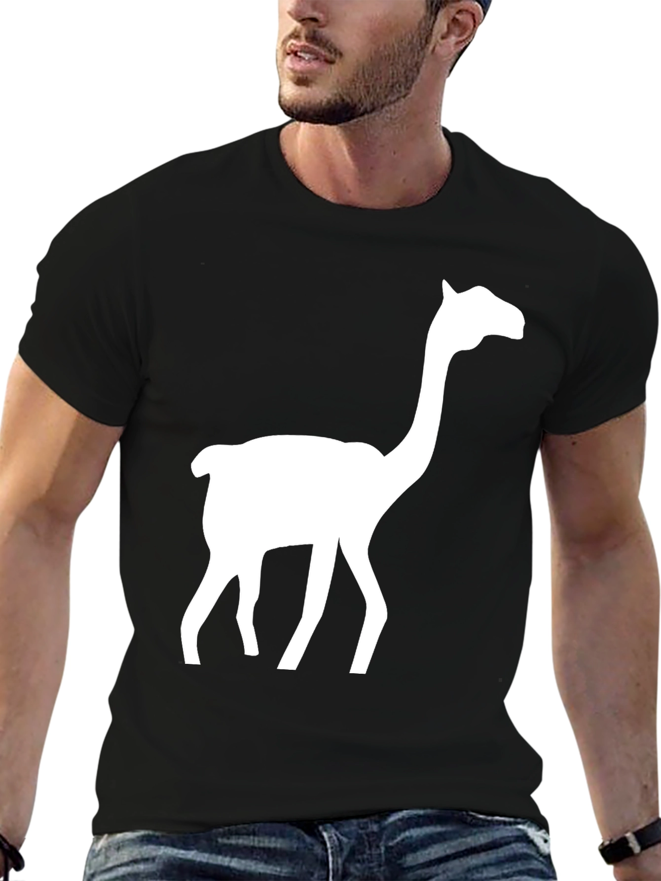 Llama Graphic Tee - Mens Black T-Shirt