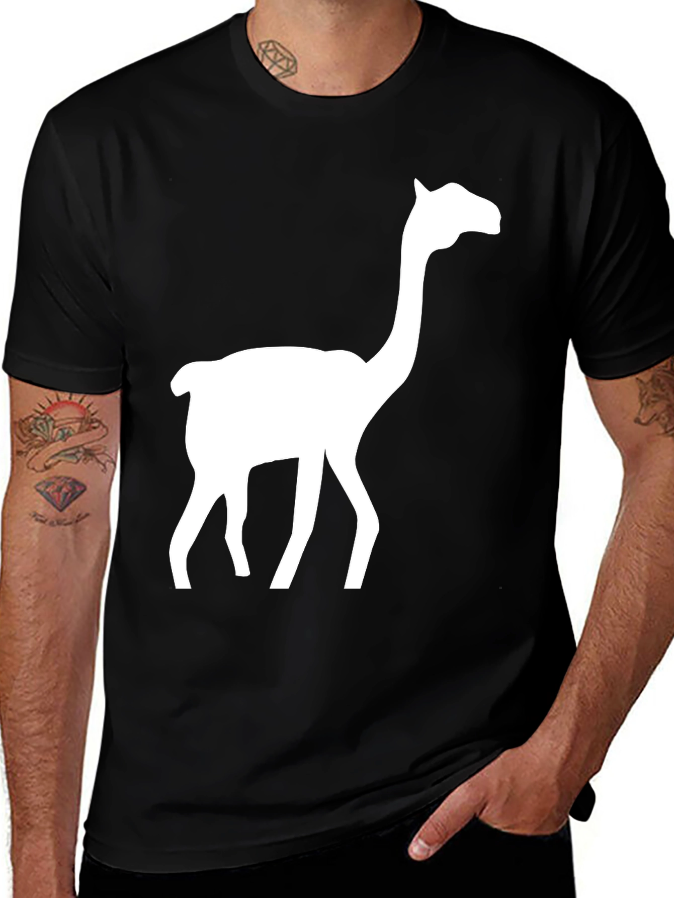 Llama Graphic Tee - Mens Black T-Shirt
