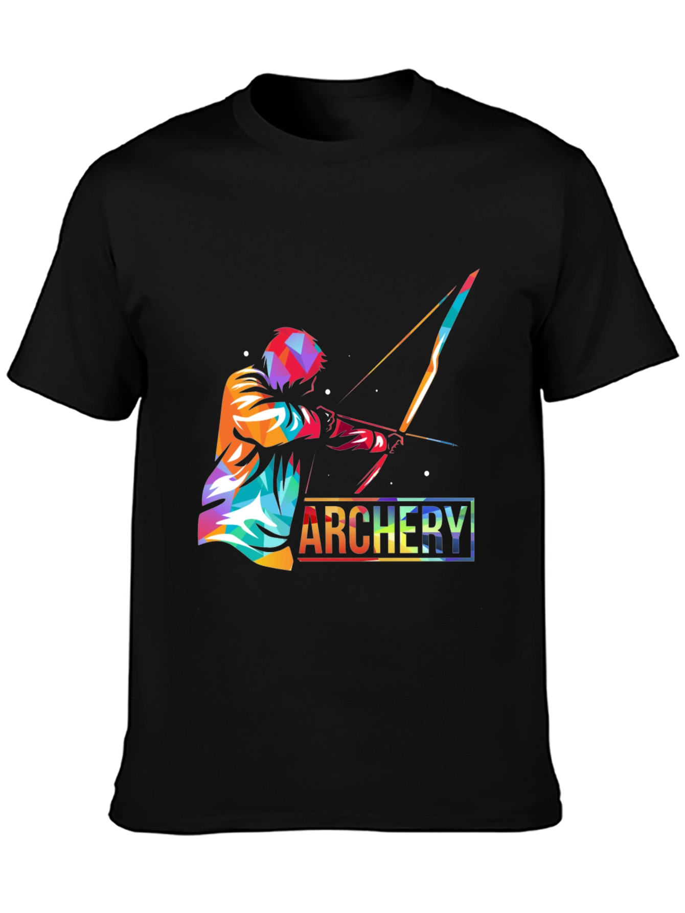 Archery Print Black T-Shirt - Unique Design