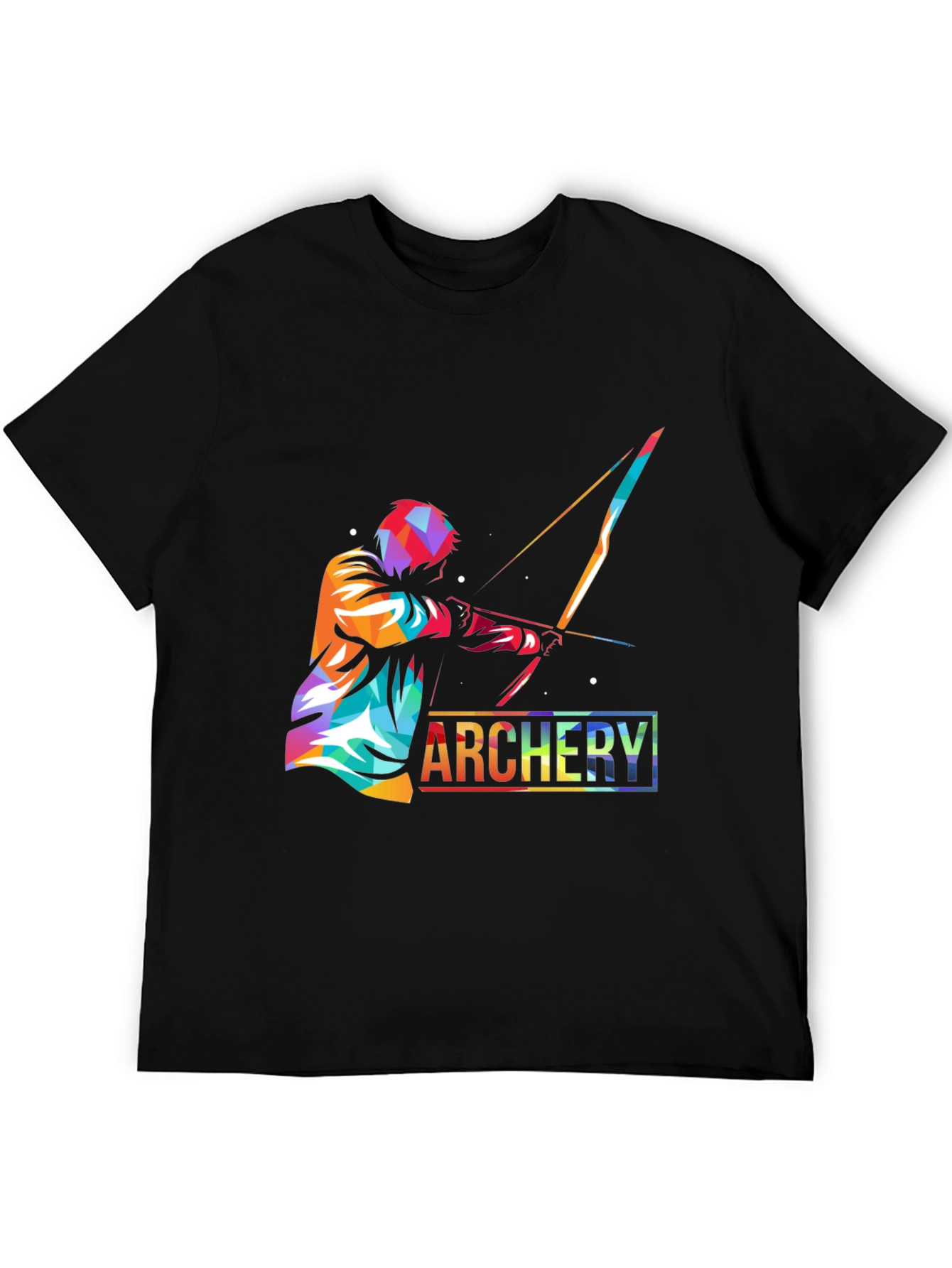 Archery Print Black T-Shirt - Unique Design