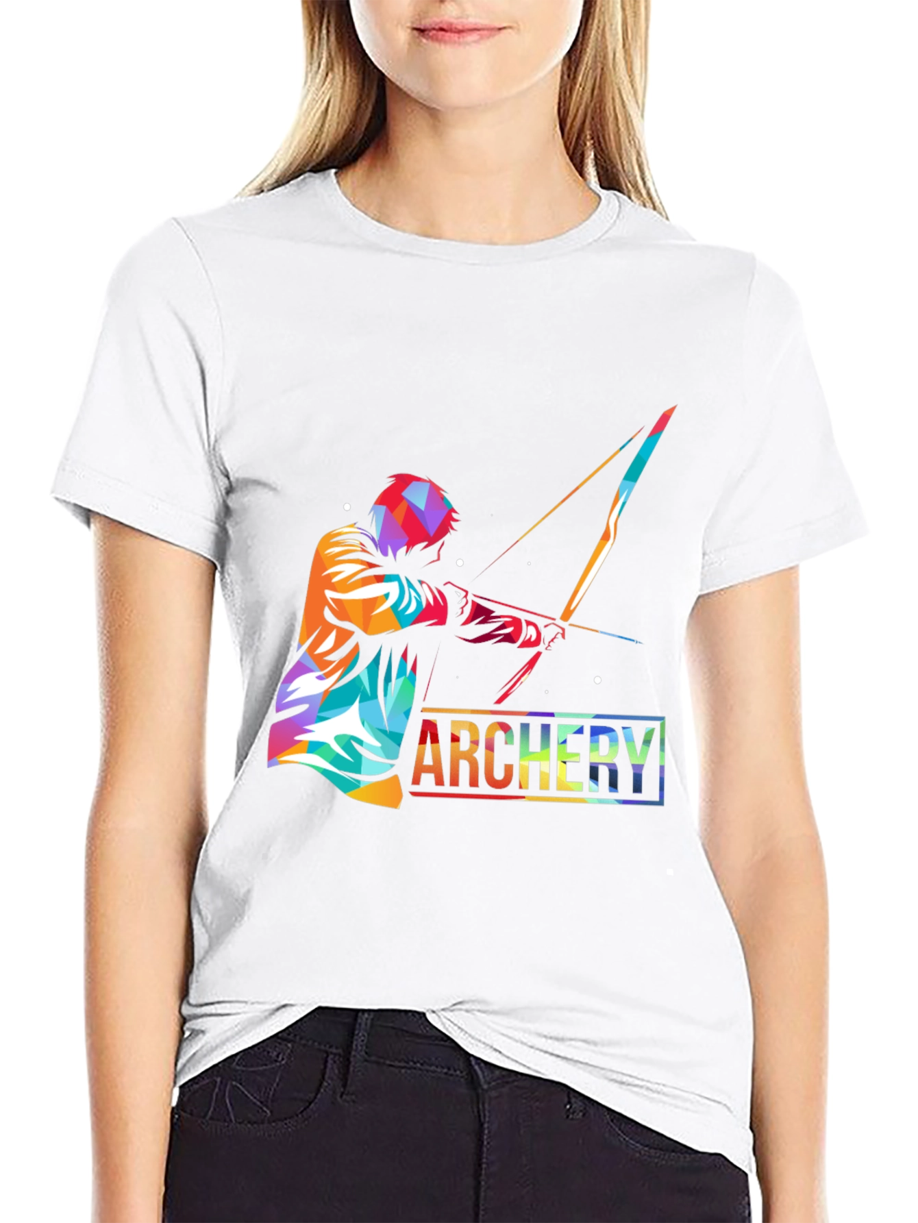 Archery Print Black T-Shirt - Unique Design