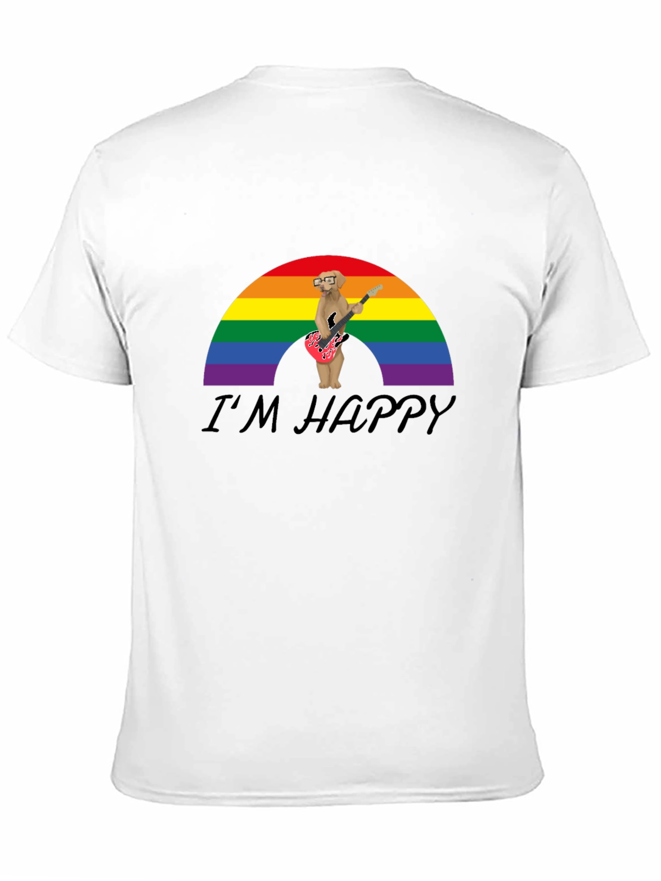 Im Happy Dog Rainbow Graphic T-Shirt