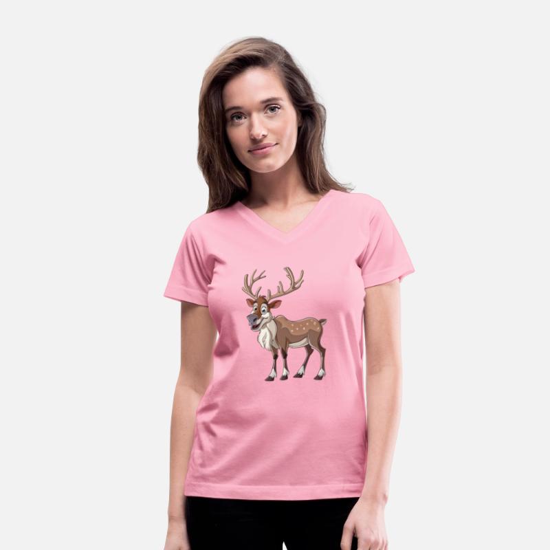 Majestic Reindeer With Antlers Cartoon