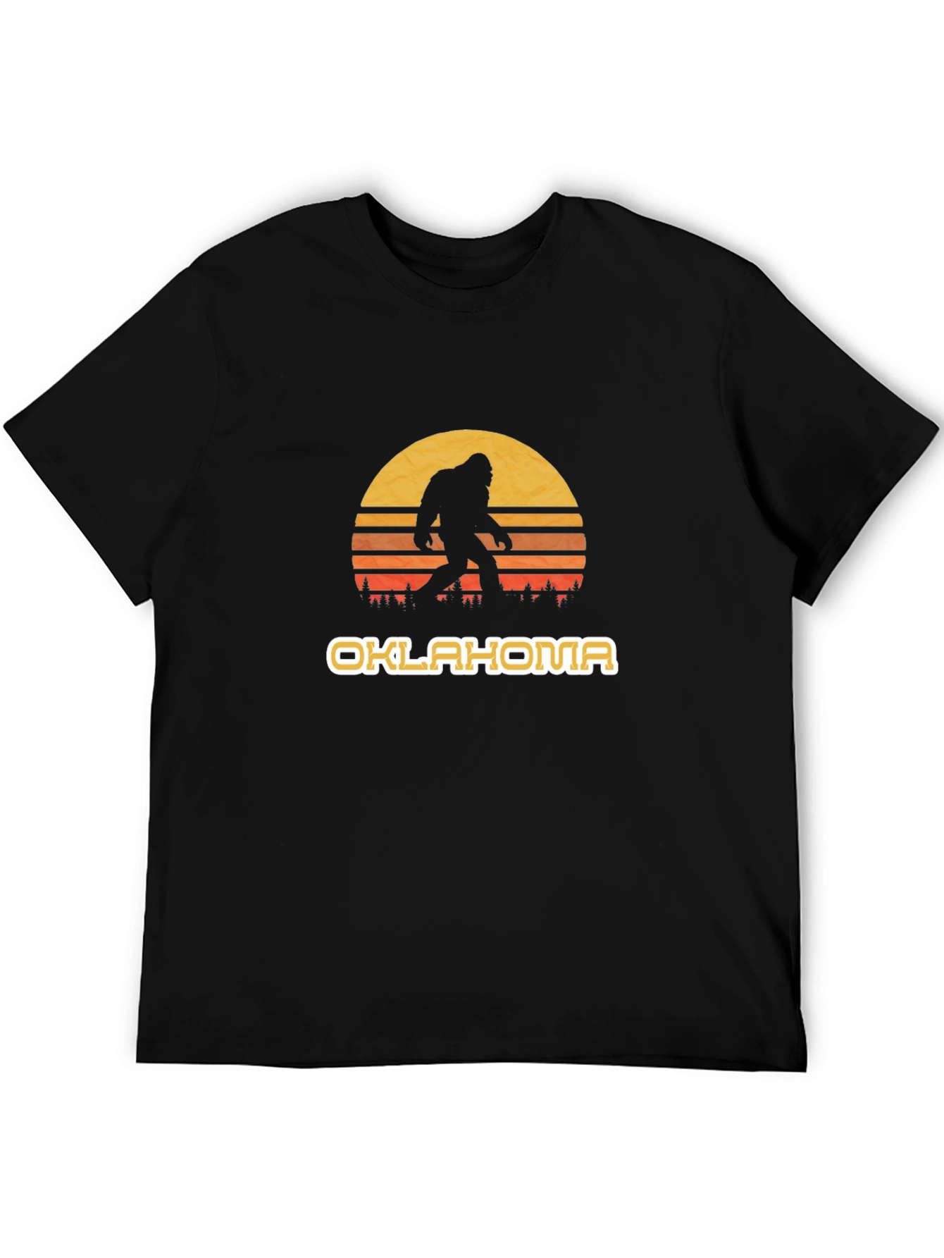 Oklahoma Bigfoot Sunset Graphic Tee