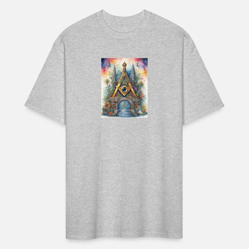 Masonic watercolor painting