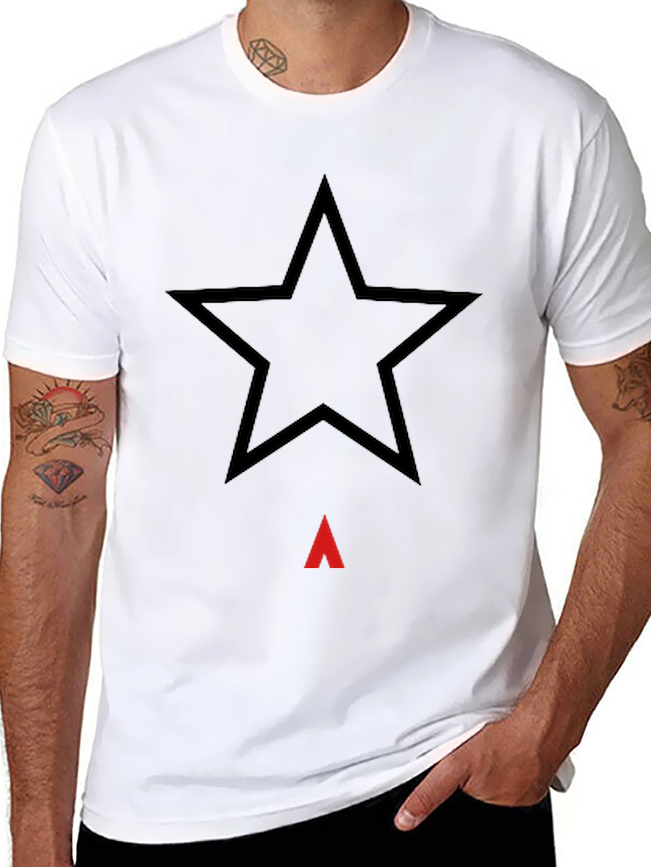 Star Arrow Graphic Black T-Shirt