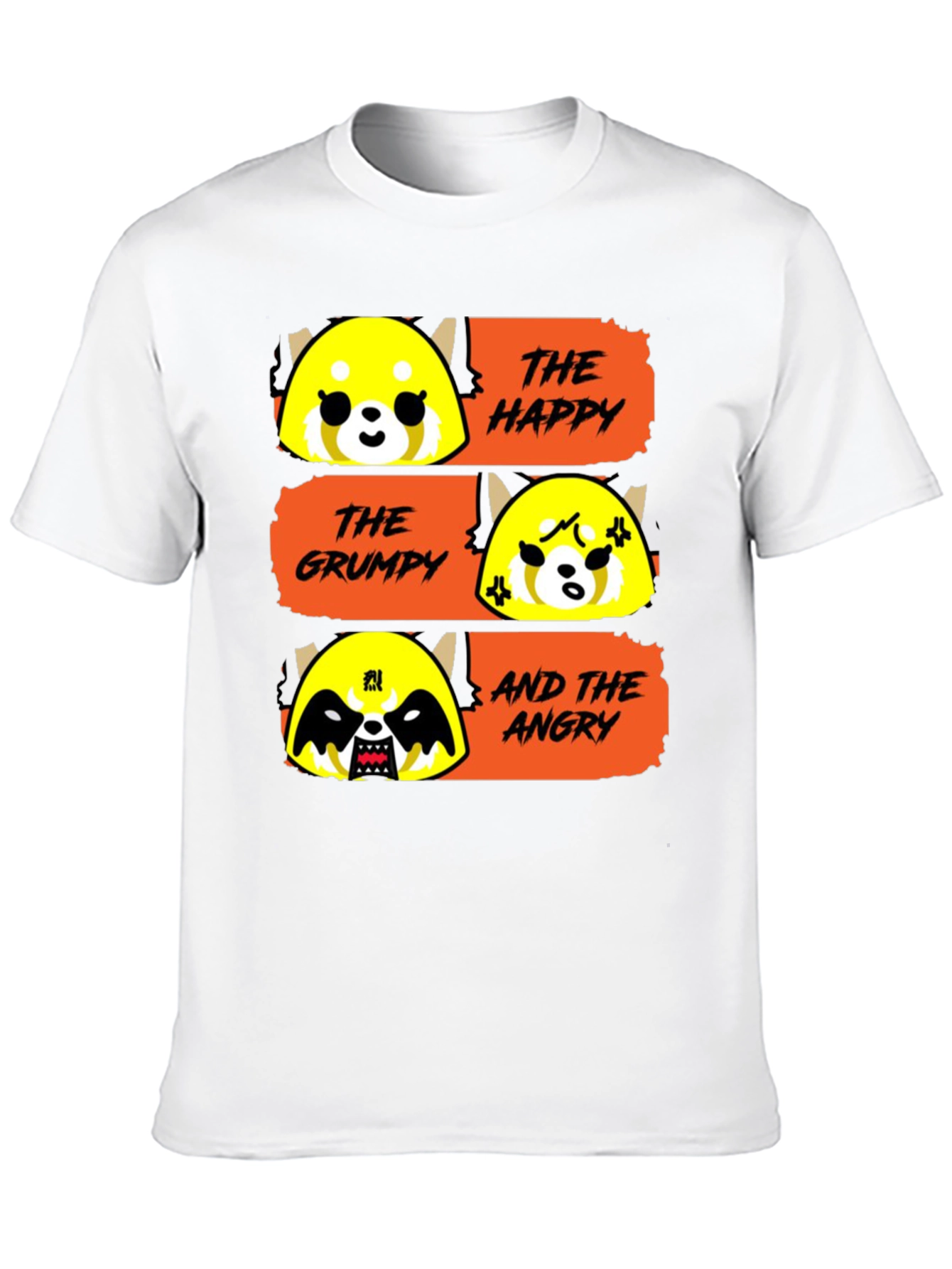 Aggretsuko Moods T-Shirt - Happy Grumpy Angry Red Panda