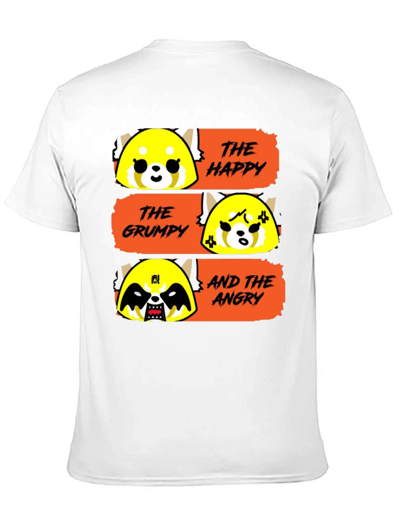 Aggretsuko Moods T-Shirt - Happy Grumpy Angry Red Panda